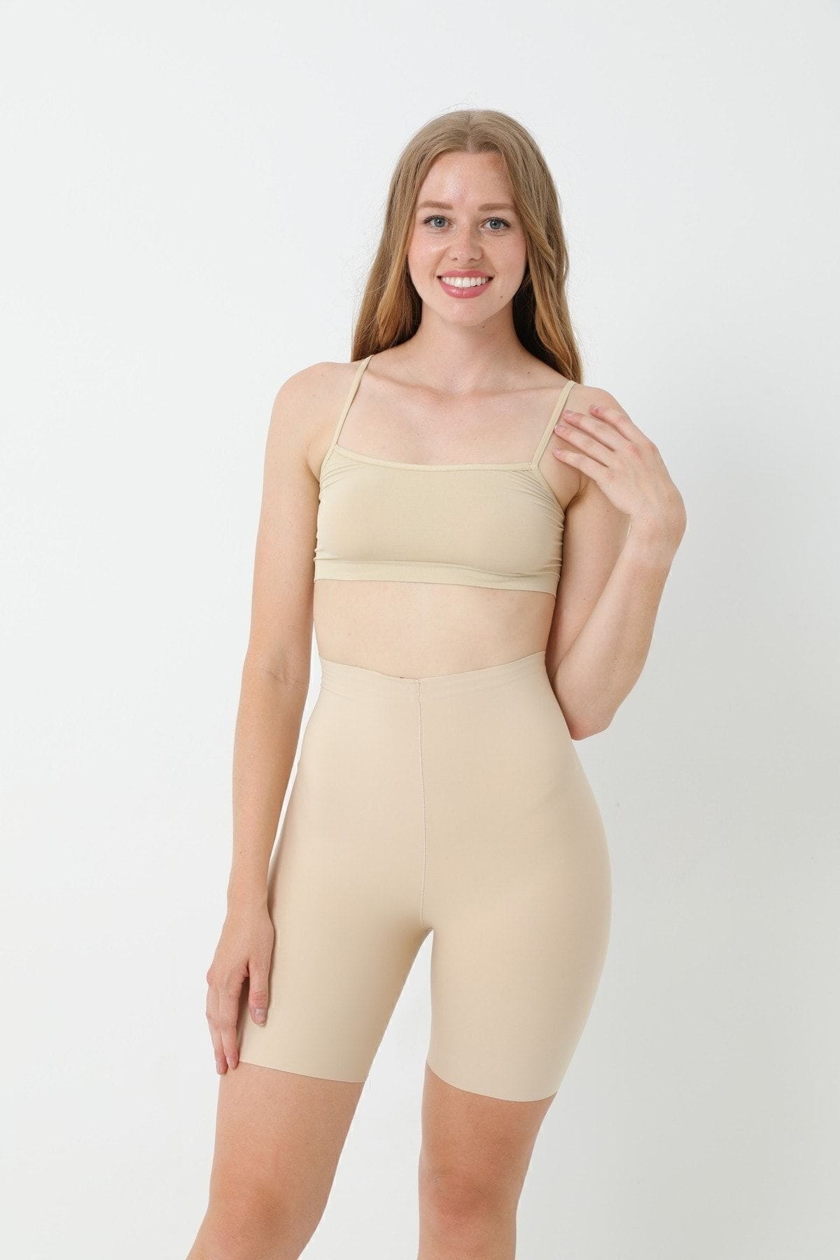 Kadın Ten Lazer Kesim Paçalı Korse FormActive 3020 - Ten