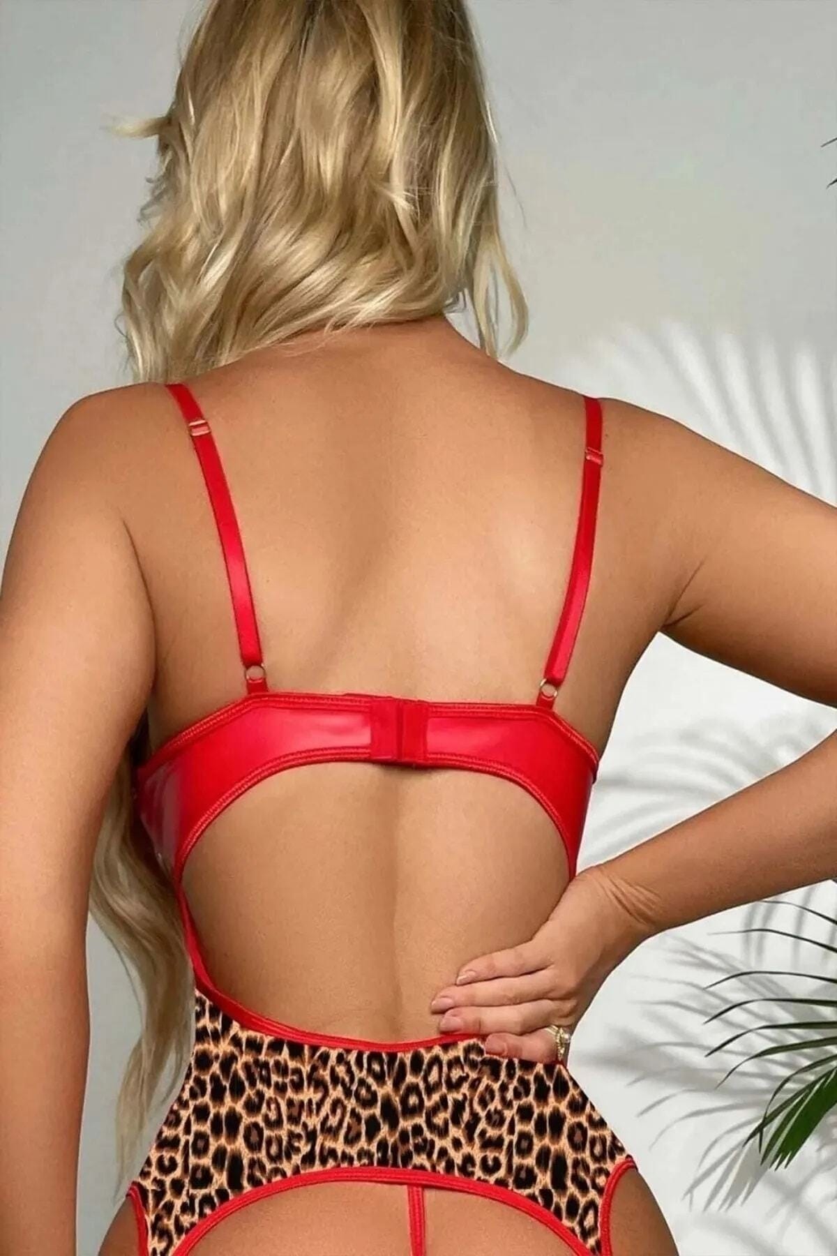 Kırmızı Dantel Jartiyer Takım Jesica Bella 15019 - Kırmızı