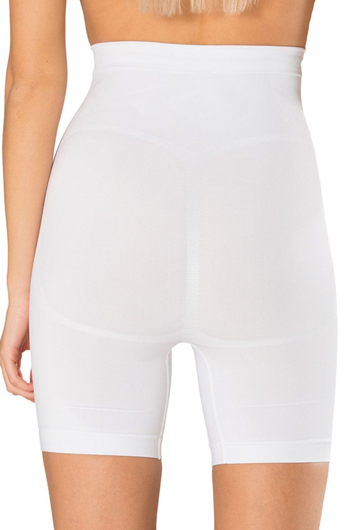 Beyaz Dikişsiz Yüksek Bel Korse FormActive 1011 - Beyaz
