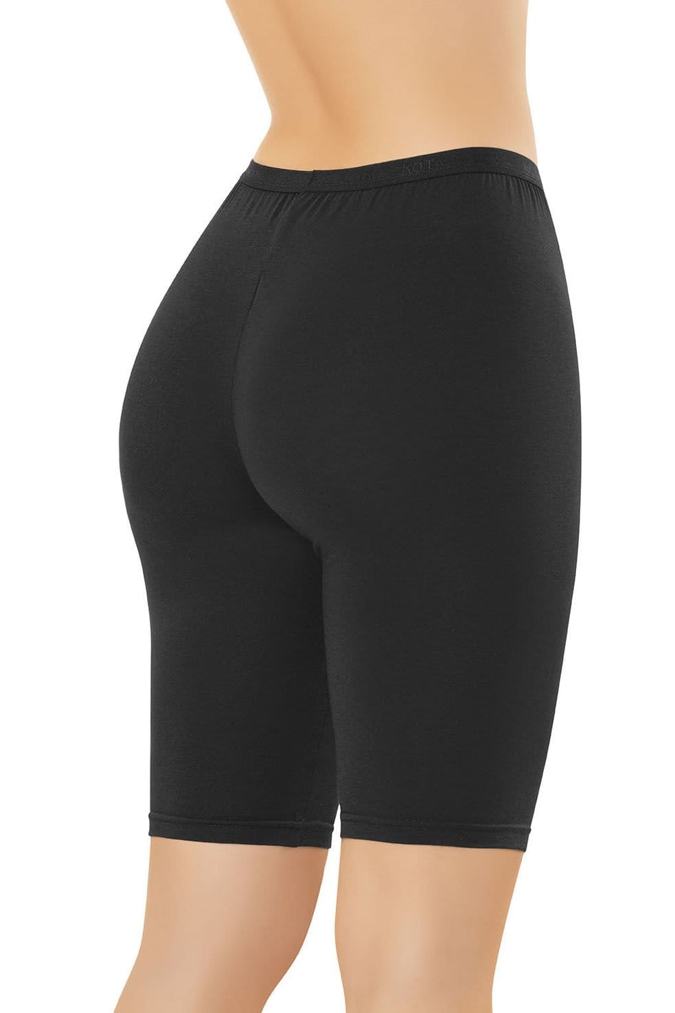 Yüksek Bel Esnek Diz Üstü Tayt Kadın Kota 4133 - Siyah