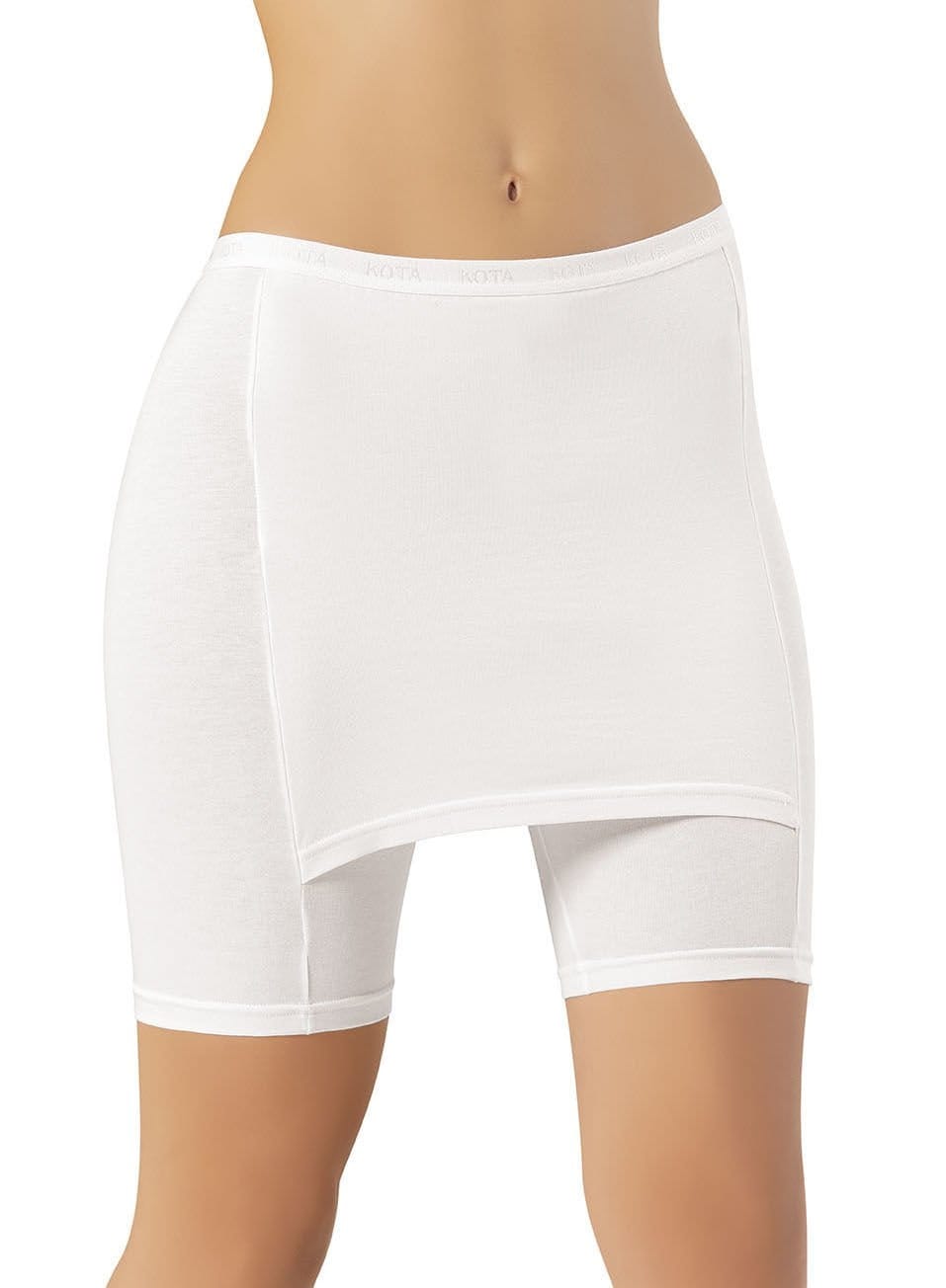 Yüksek Bel Modal Kadın Tayt Kota 4135 - Beyaz