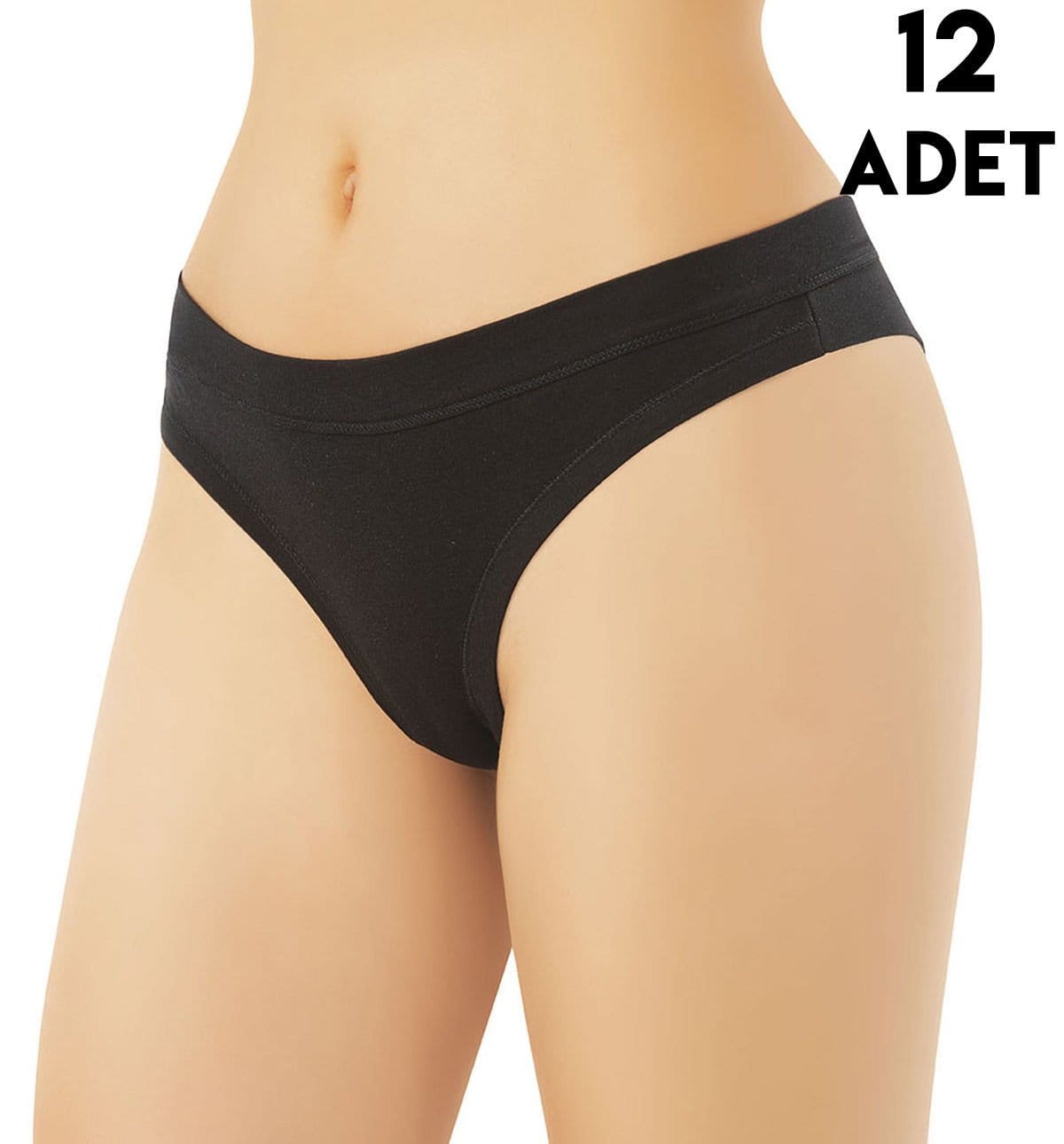 Yüksek Bel Destekli Modal Bikini Külot Kota 5104 - Siyah