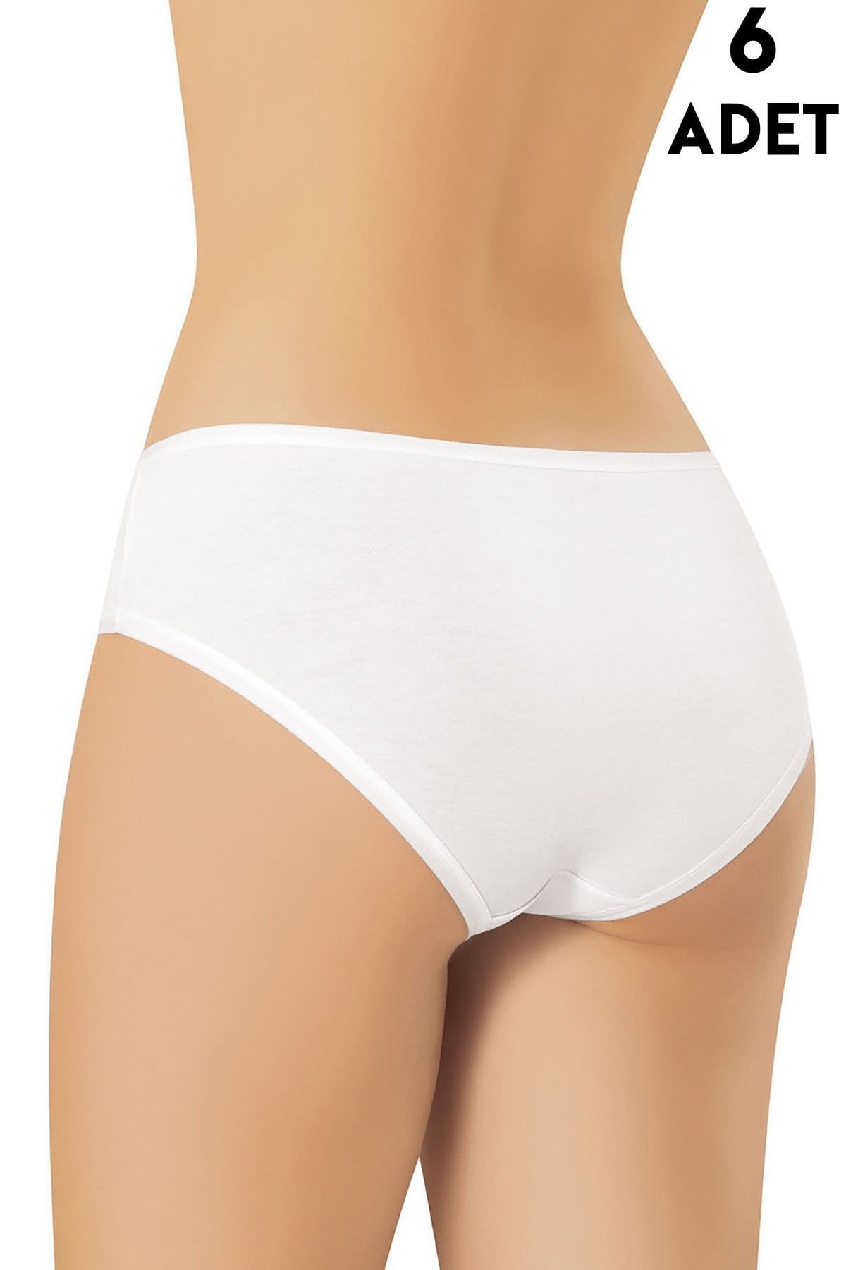 Yüksek Bel Esnek Modal Kadın Külot Kota 5108 - Beyaz