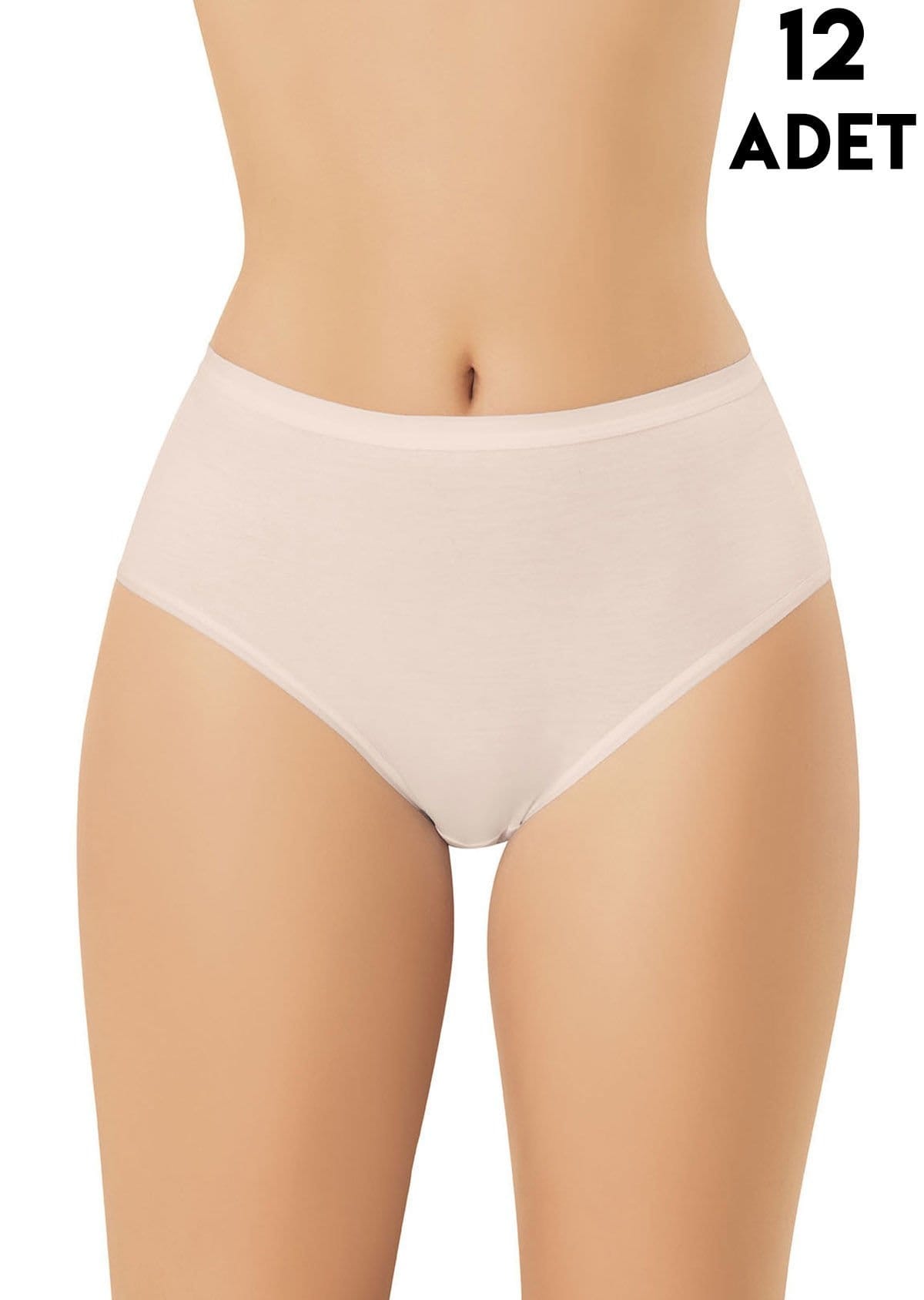 Geniş Kenarlı Yüksek Bel Modal Kadın Külot Kota 5109 - Ten