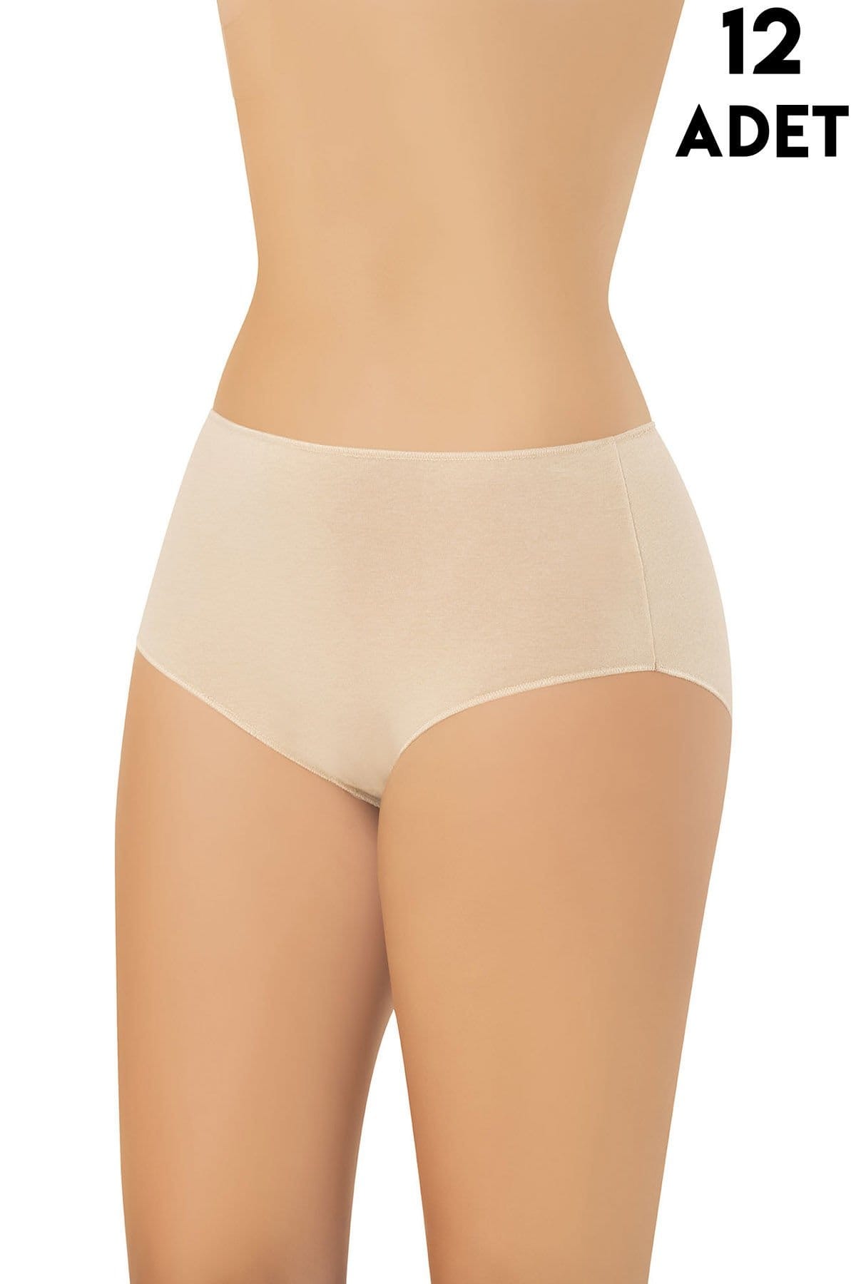Yüksek Bel Esnek Kadın Külot Kota 5114 - Ten