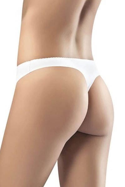 Yüksek Pamuk Oranı Lazer Kesim String Slip Külot Miss Modinn 6010 - Beyaz