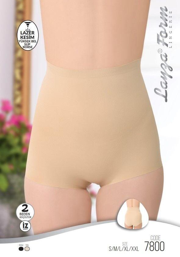 Yüksek Bel Kadın Slip Korse Bel ve Karın Desteği Liza 7800 - Ten