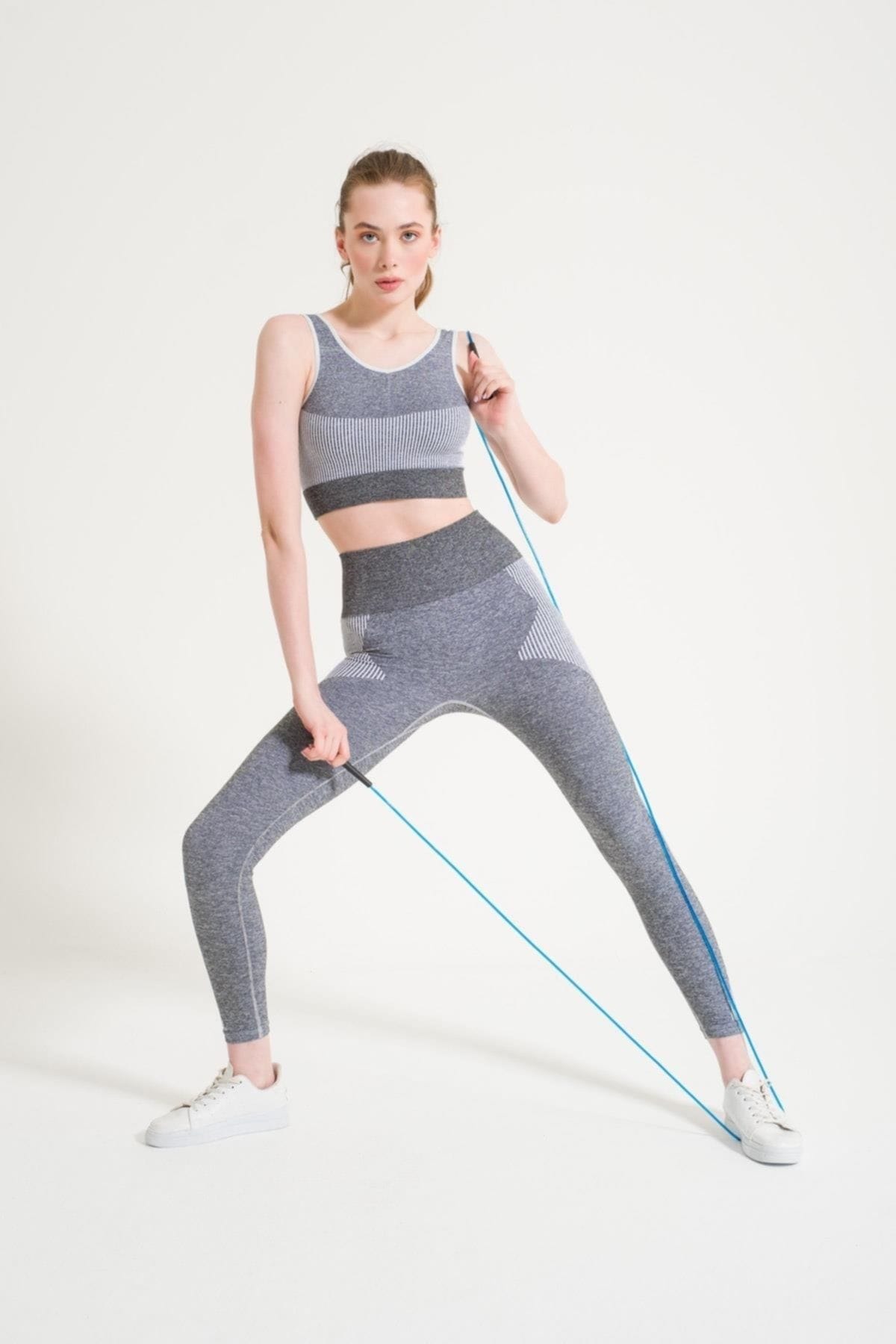 Dikişsiz Melanjlı Kalın Askılı Sporcu Sütyeni FormActive 1710 - Beyaz