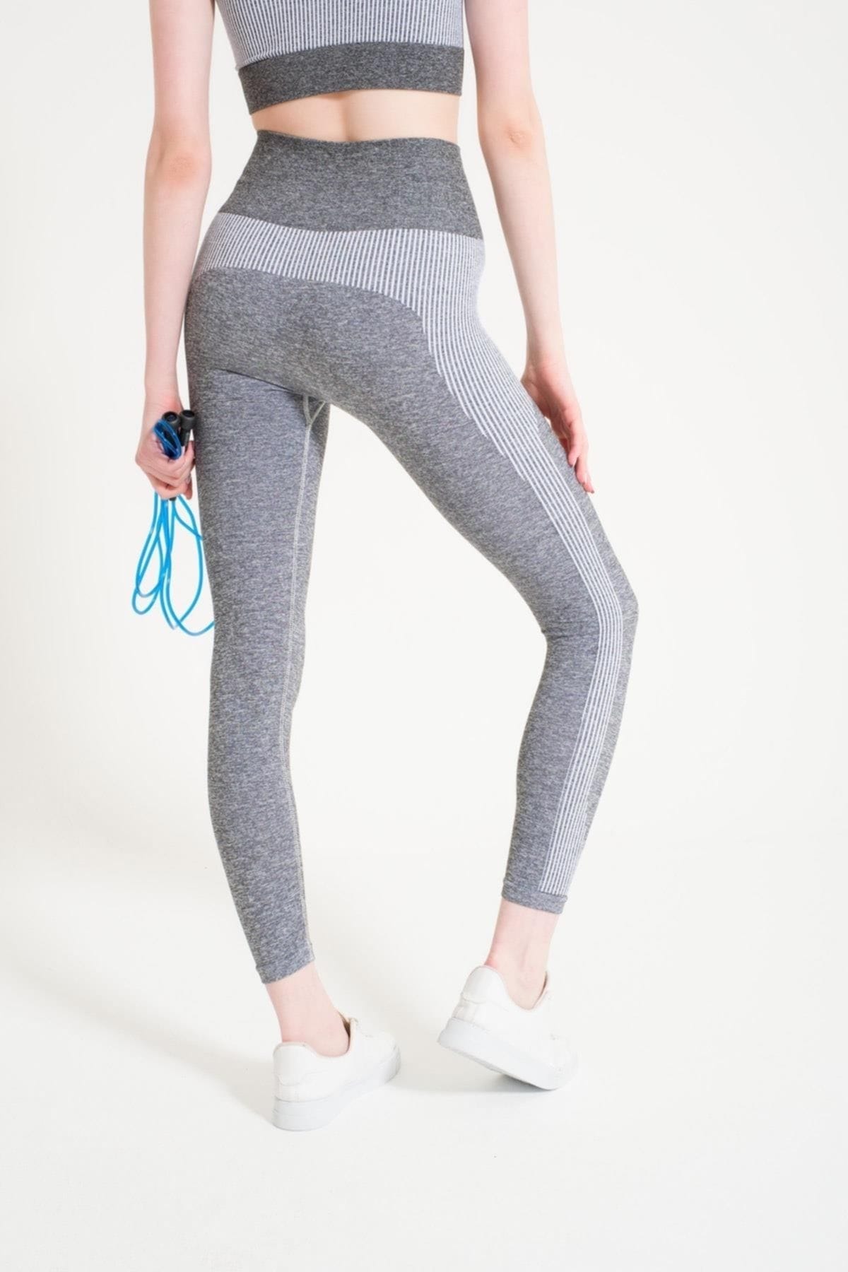 Toparlayıcı Dikişsiz Yüksek Bel Spor Tayt FormActive 1700 - Beyaz