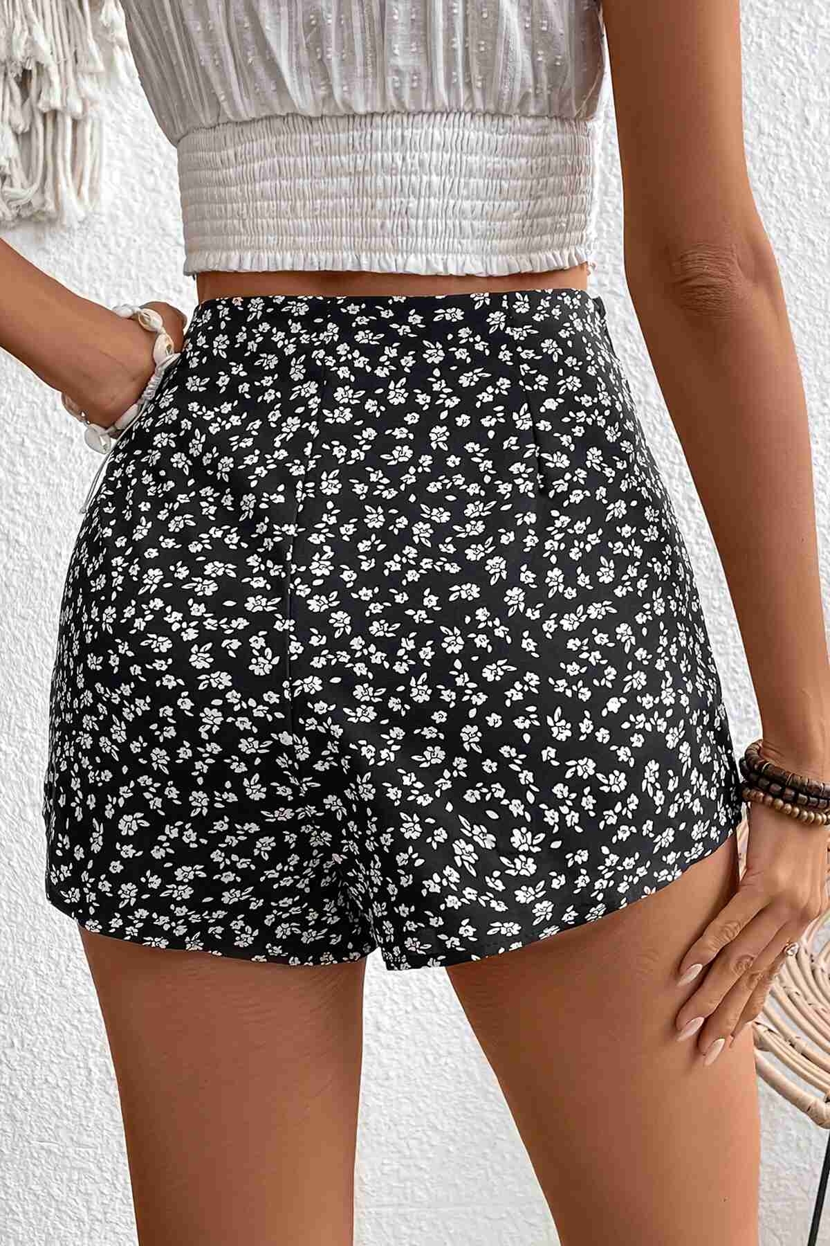 Baskılı Şık Şort Etek Çok Renkli Merry See MS4426 Çok Renkli - Çok Renkli