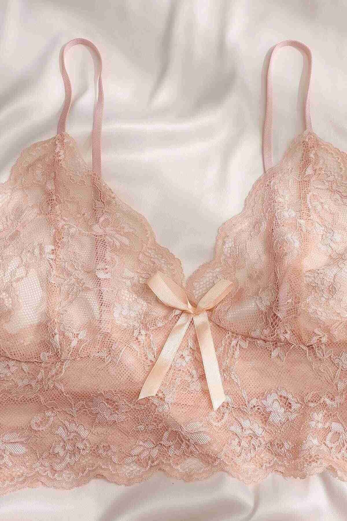 Dantel Büstiyerli Çiçekli Sütyen Şort Pijama Takımı Merry See MS3261 Çok Renkli - Çok Renkli