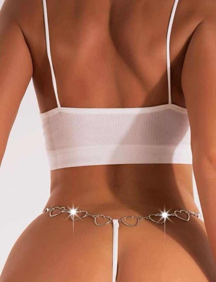 Şeffaf Tek Parça Body Beyaz Real Passione 223 - Beyaz