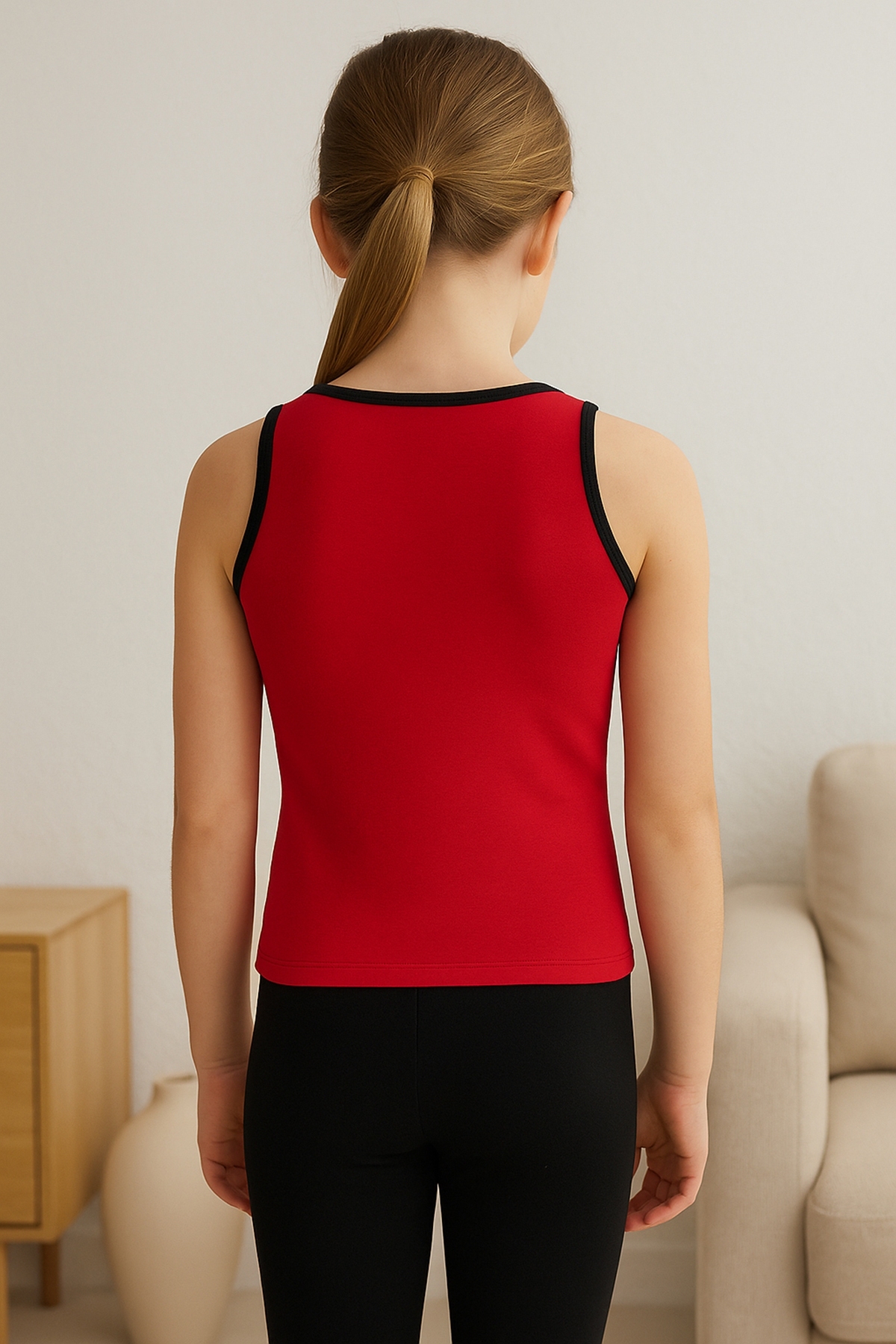 Kalın Askılı Kız Çocuk Atleti Miorre 001-000294 - Kırmızı