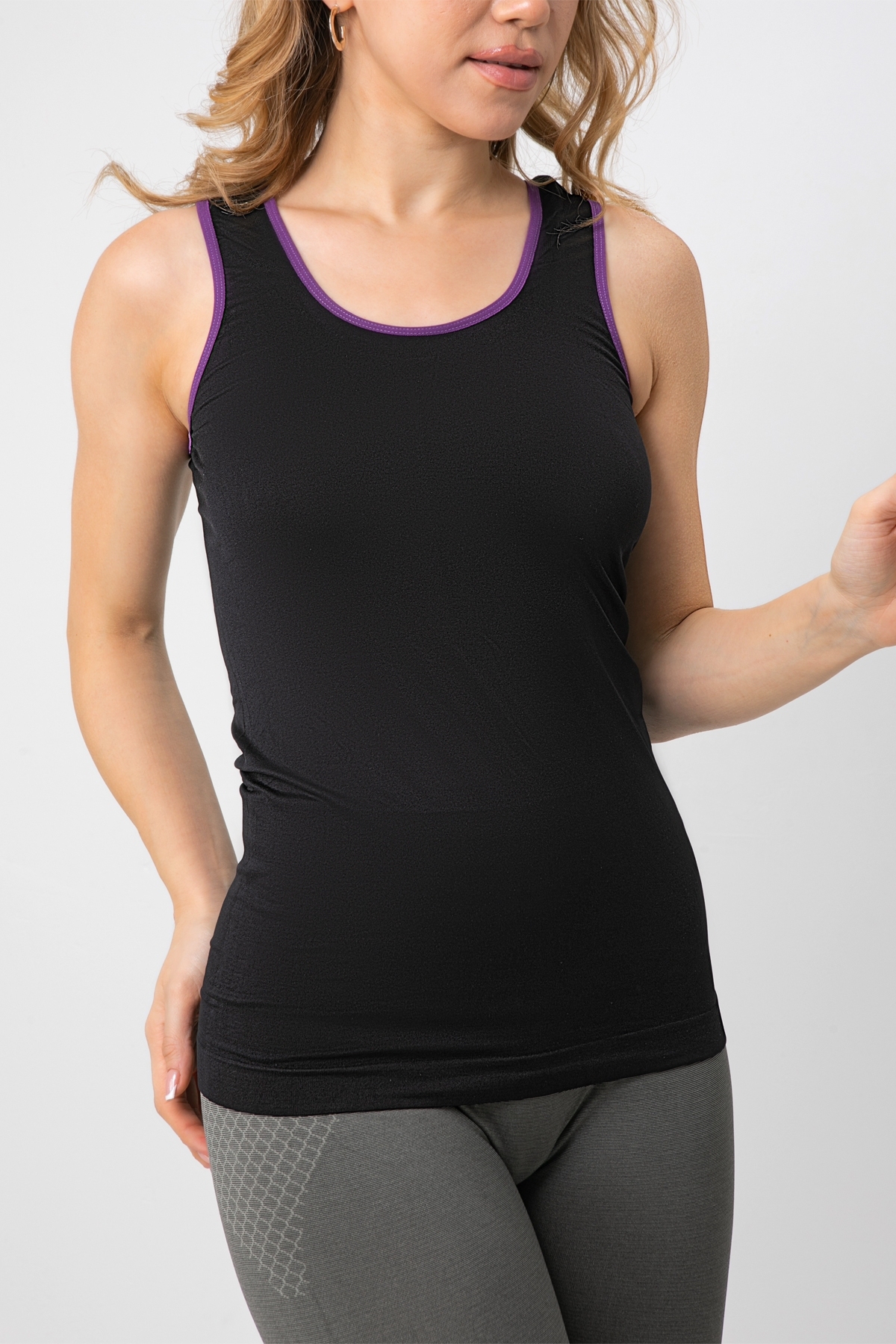 Kalın Askılı Kadın Spor Atlet Miorre 999-ZZ0114 - Mor