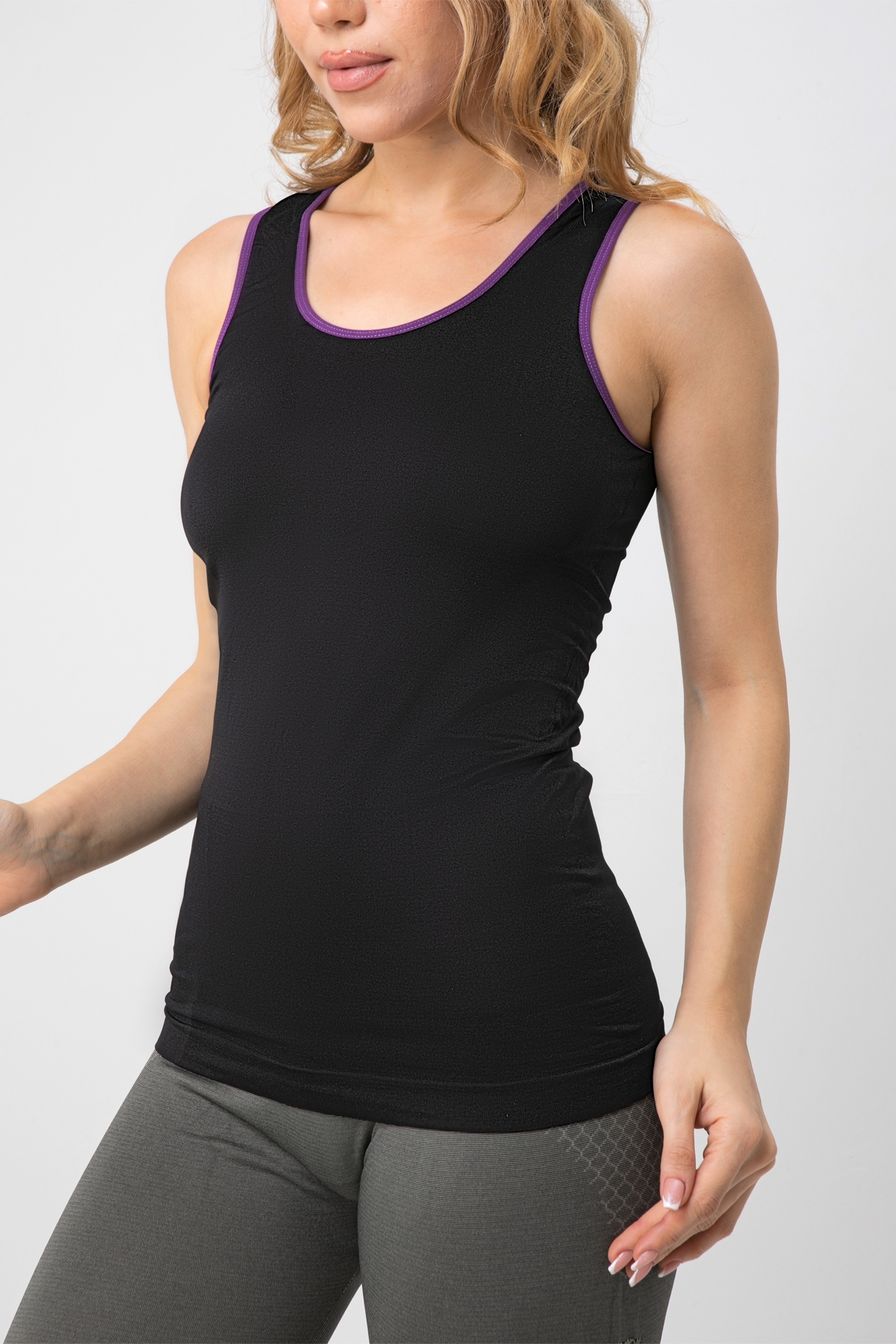 Kalın Askılı Kadın Spor Atlet Miorre 999-ZZ0114 - Mor