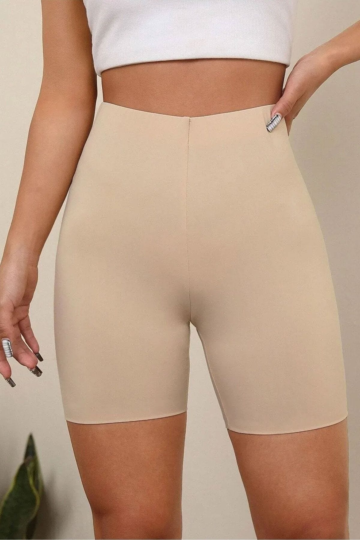 Silikonlu Uzun Paçalı Korse Miss Fit 12701 - Ten