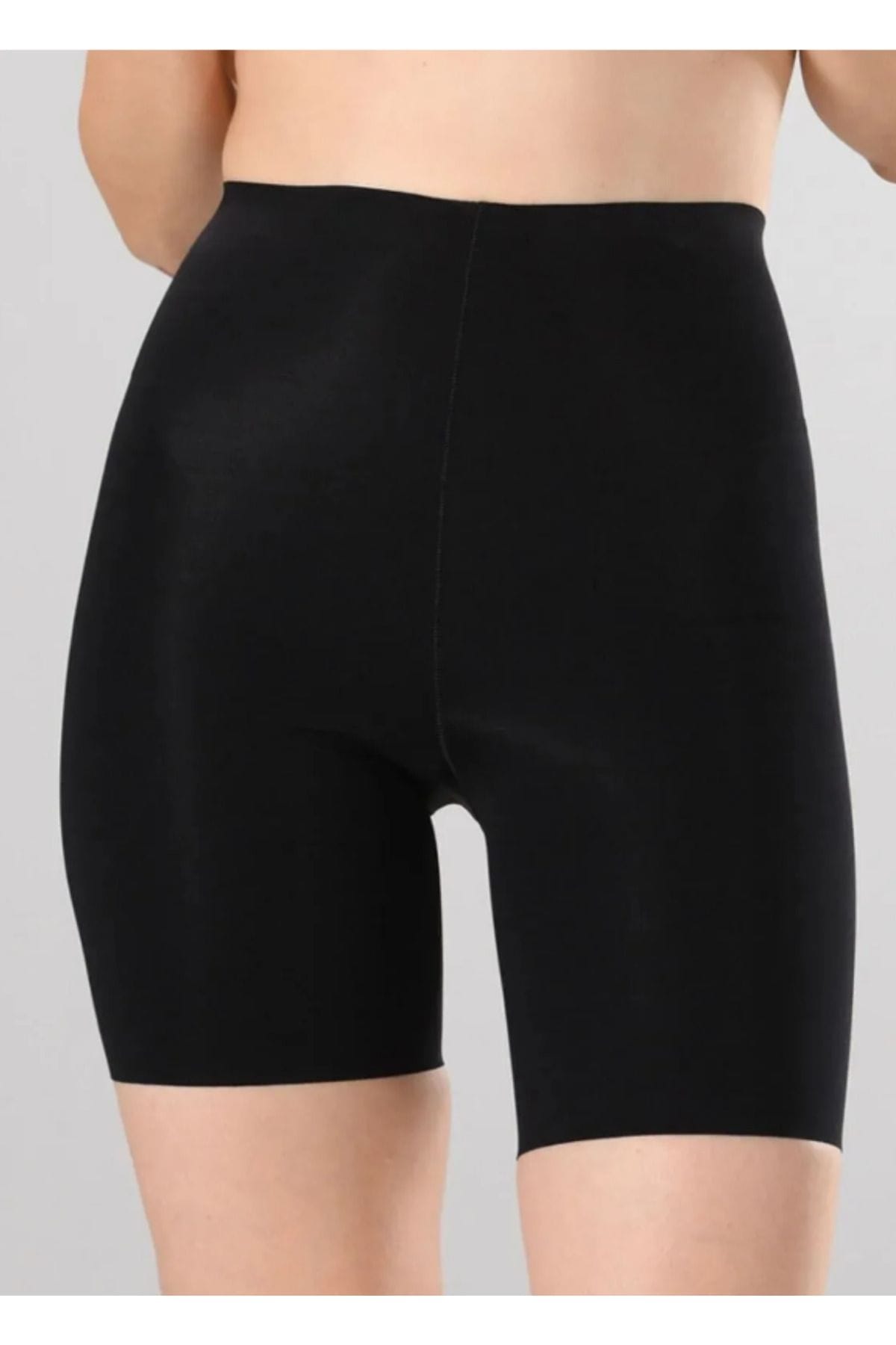 Silikonlu Uzun Paçalı Korse Miss Fit 12701 - Siyah