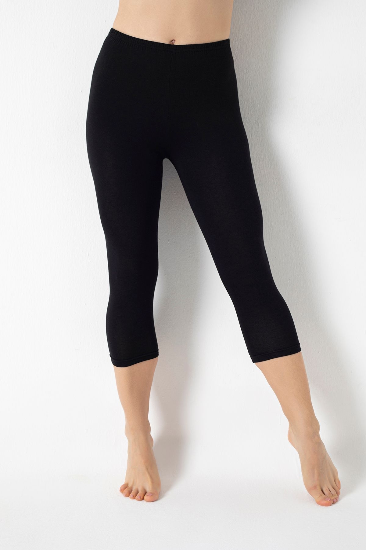 Modal Yüksek Bel Kadın Tayt Confeo 801 - Siyah