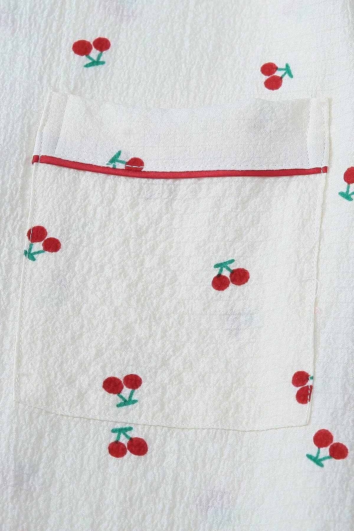 Merry See Özel Örme Kumaş Baskılı Kısa Kollu Şortlu Pijama Takımı Merry See MS 4088 Çok Renkli - Görsel 5