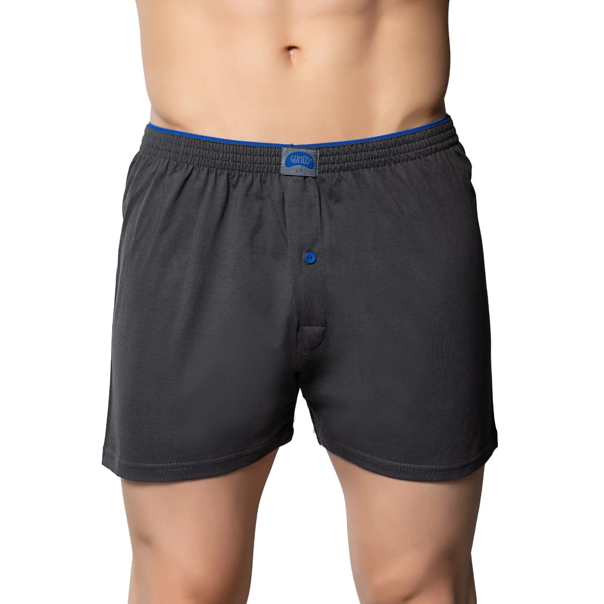 Pamuklu Antrasit Havlu Bel Erkek Boxer Gümüş 4020 - Antrasit