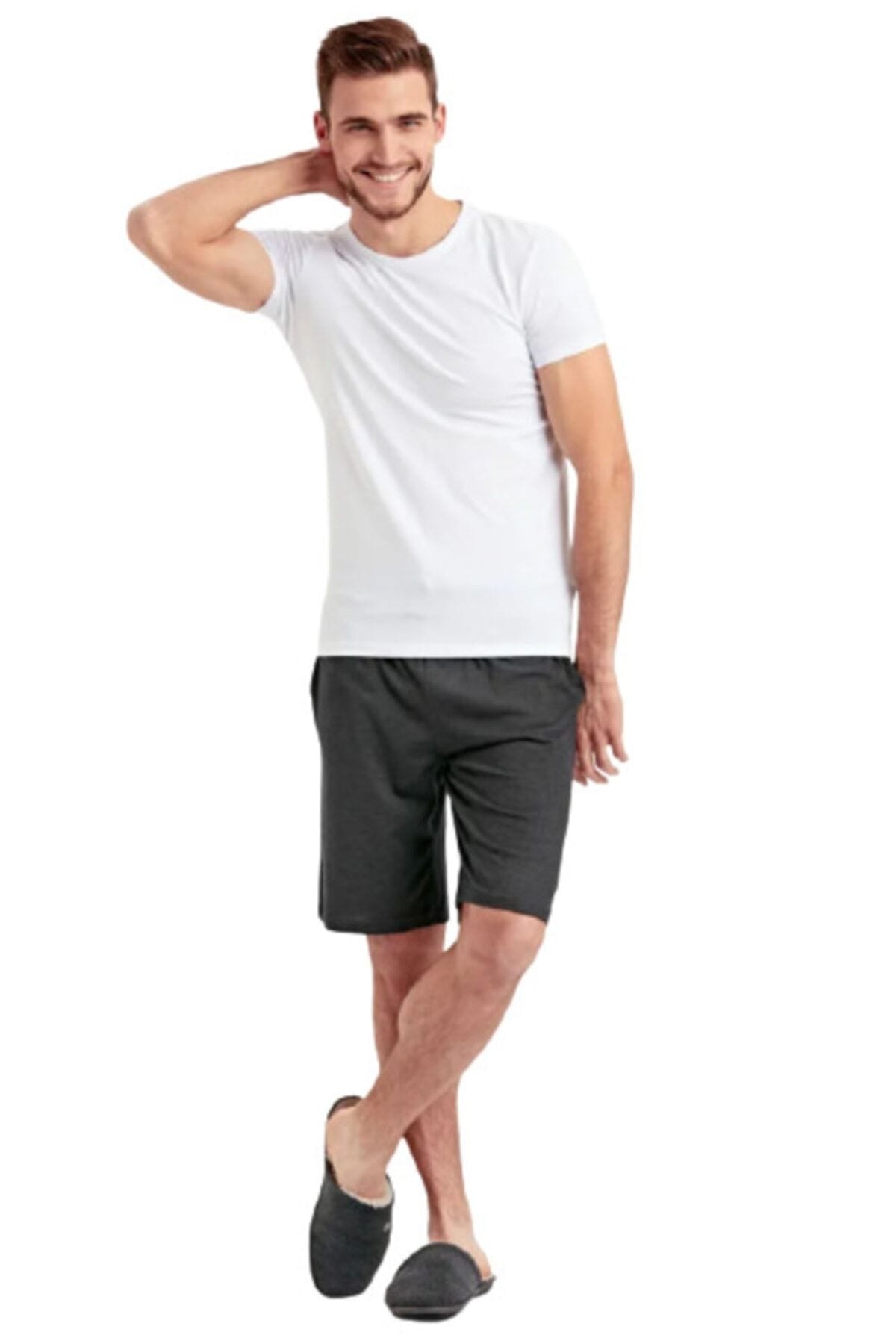 Pamuklu Ribana Kesim Erkek Atlet Güryıldız 24007 - Beyaz