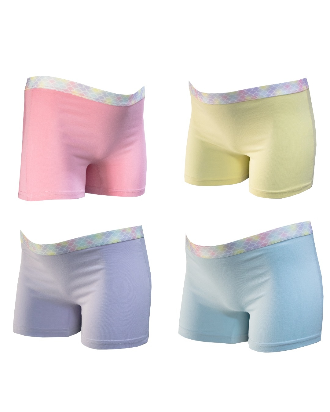 Pamuklu Dört Parça Kız Çocuk Boxer Seti Öztaş 4731 - Asorti