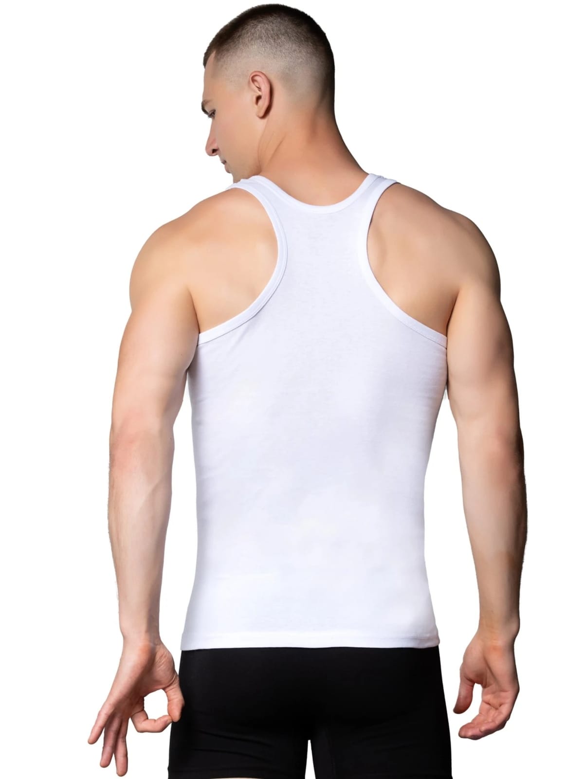 Ribana Beyaz Sporcu Erkek Atlet Gümüş 4019 - Beyaz