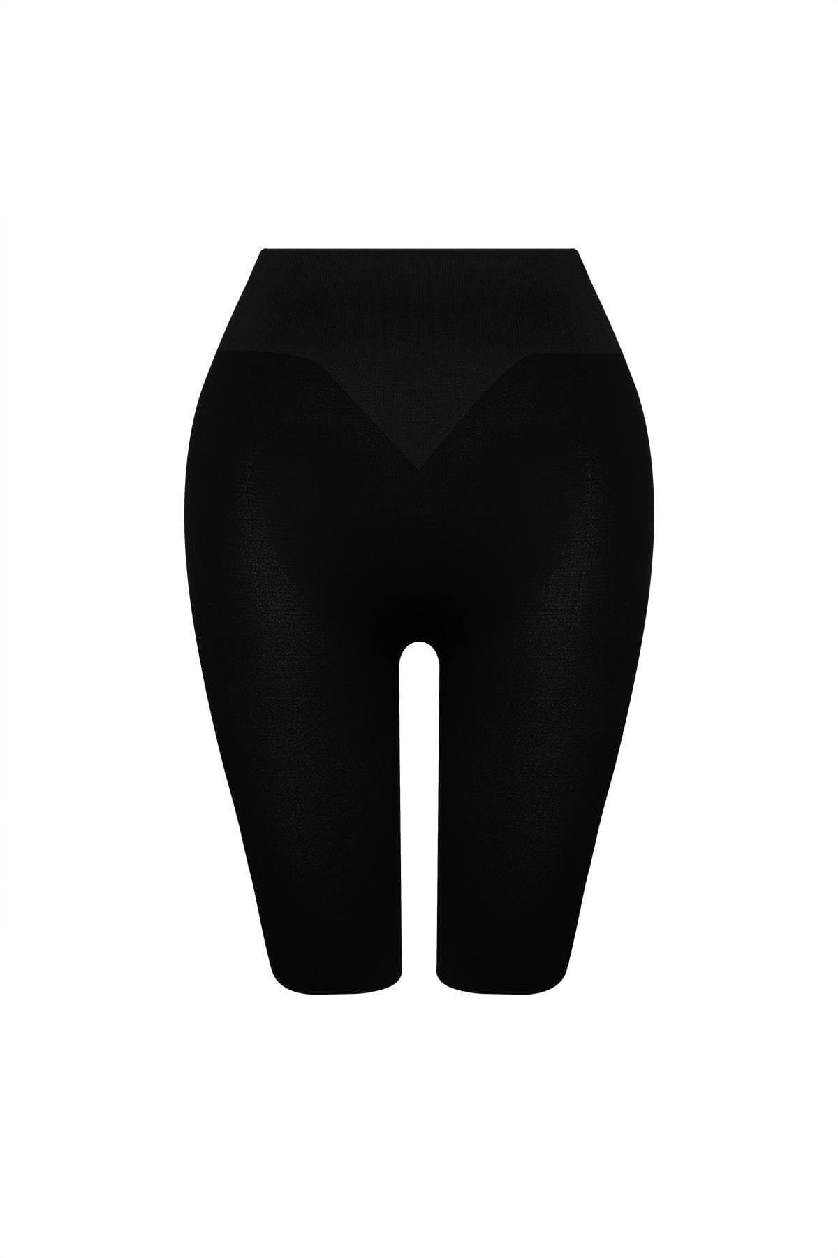 Dikişsiz Yüksek Bel Kadın Boxer FormActive 1410 - Siyah