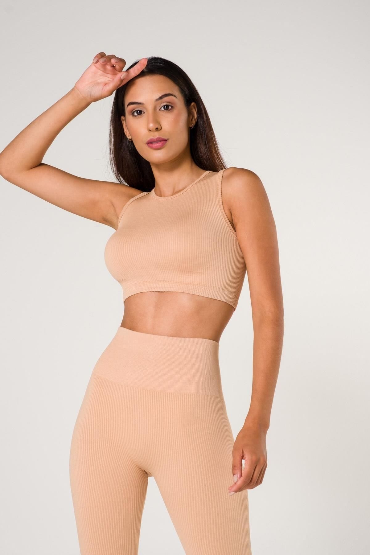 Dantel Detaylı Seamless Spor Sütyeni FormActive 1510 - Ten