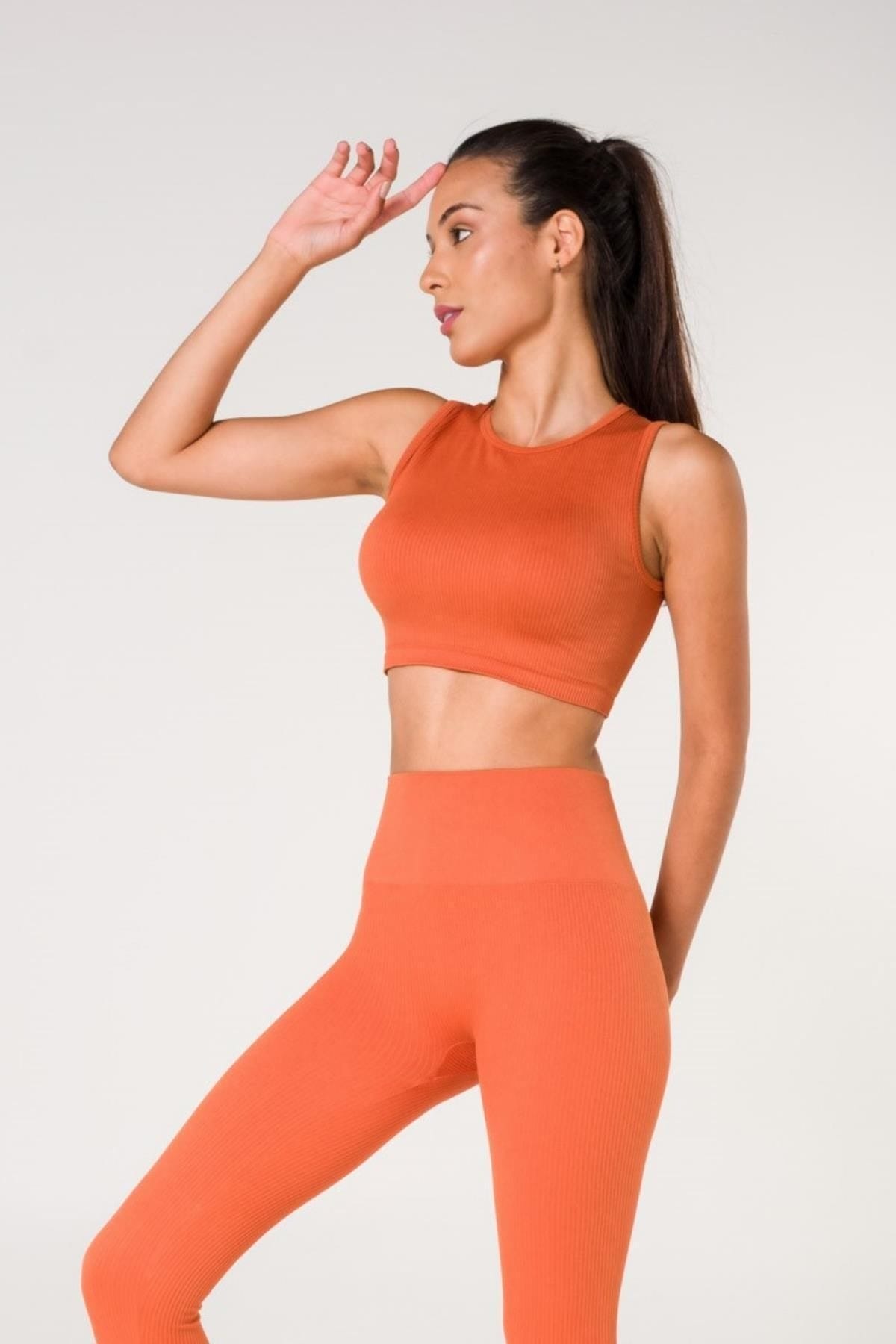 Dantel Detaylı Seamless Spor Sütyeni FormActive 1510 - Turuncu