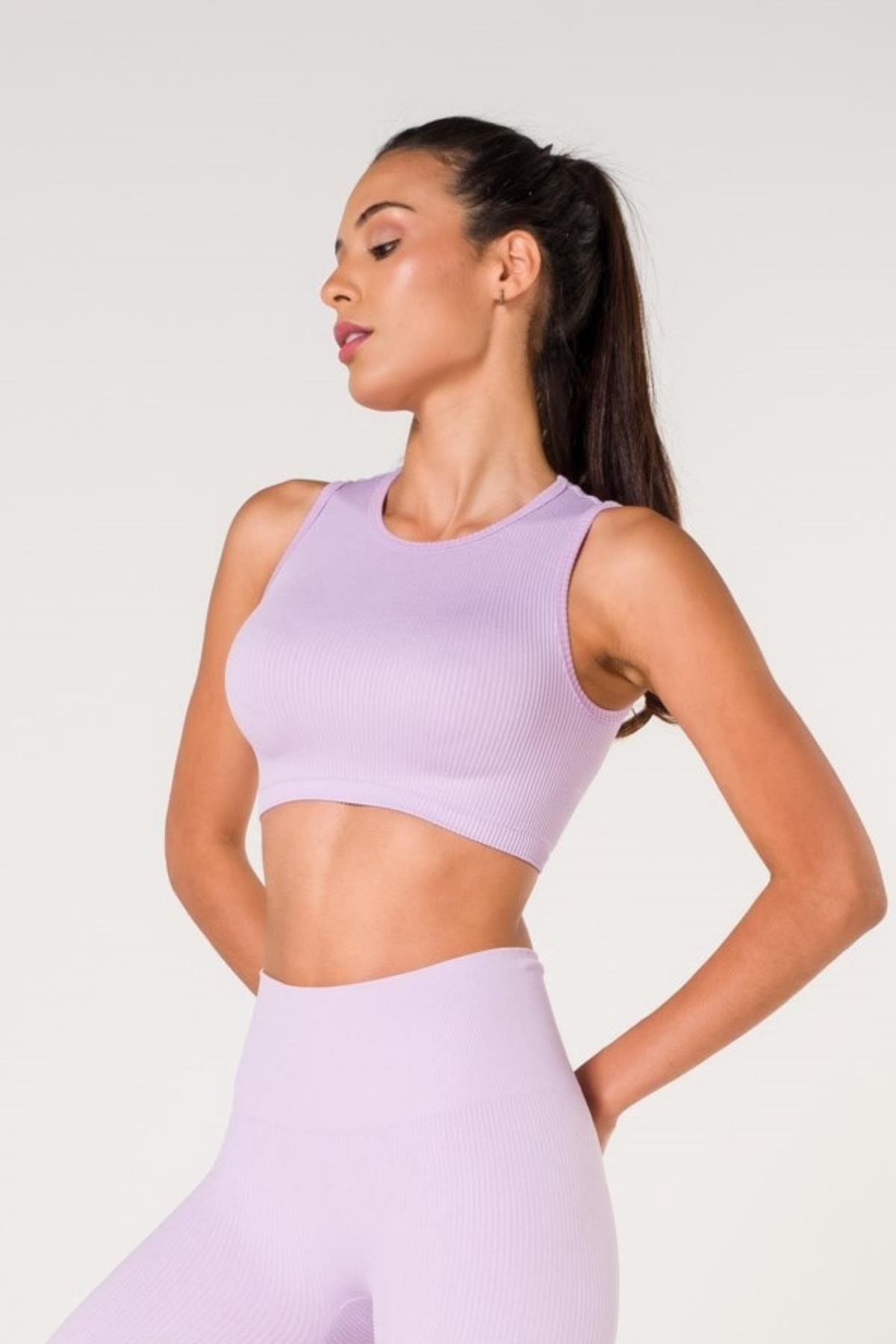 Dantel Detaylı Seamless Fitilli Spor Sütyeni FormActive 1510 - Lila