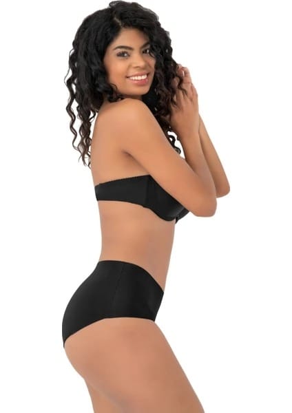 Silikonlu Lazer Kesim Bato Korse Form Angel 3204 - Siyah