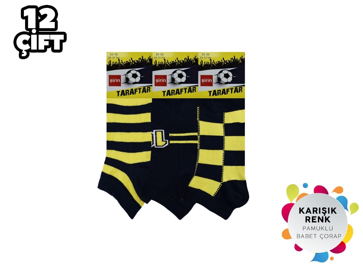 Manşetli Antialerjik Çocuk Patik Çorap Seti Şirin 004 - Asorti