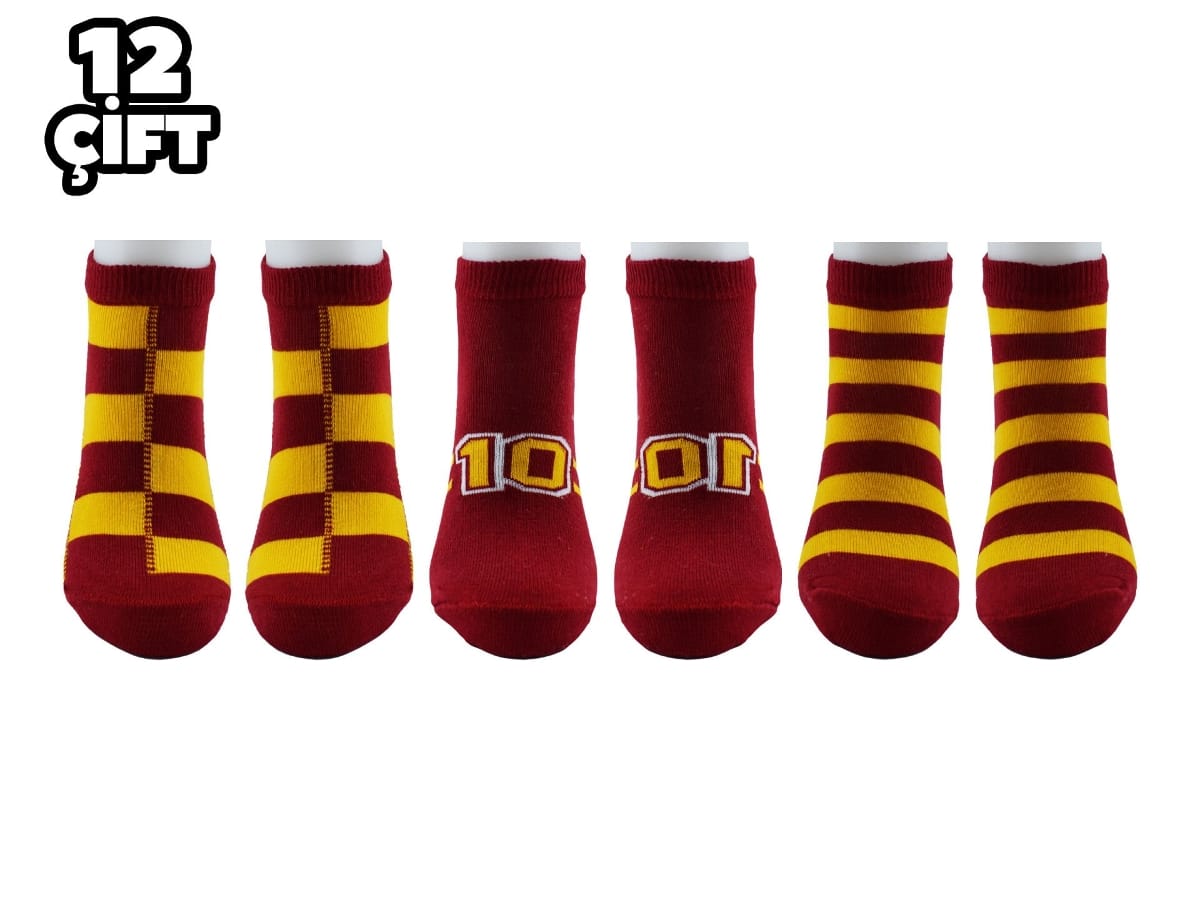 Anti-Alerjik Mor Patik Çorap 12'li Şirin 004 - Asorti