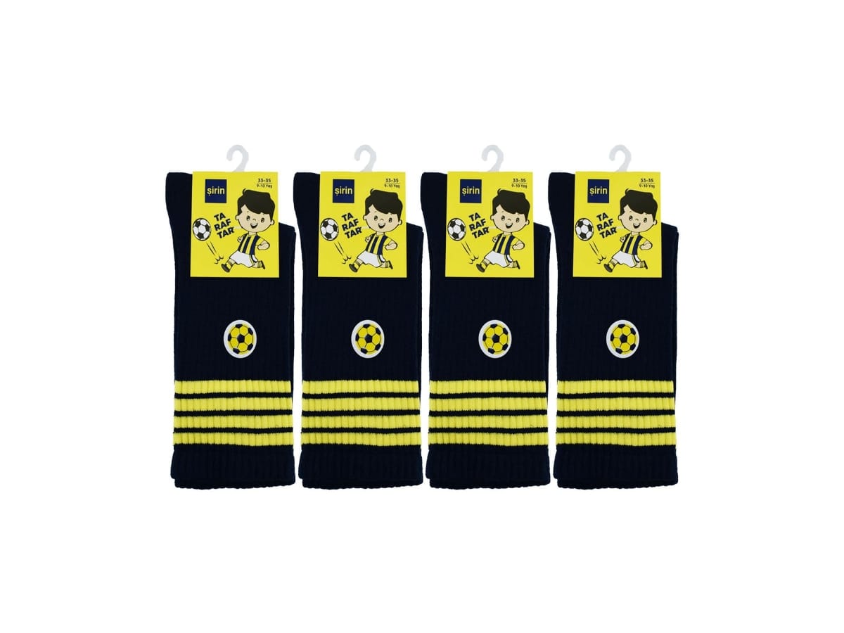 Anti-alerjik Çocuk Futbol Çorap 12'li Şirin 006 - Asorti