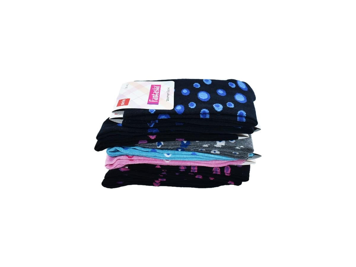 Pamuklu 12'li Soket Çorap Mor Şirin 0640 - Asorti