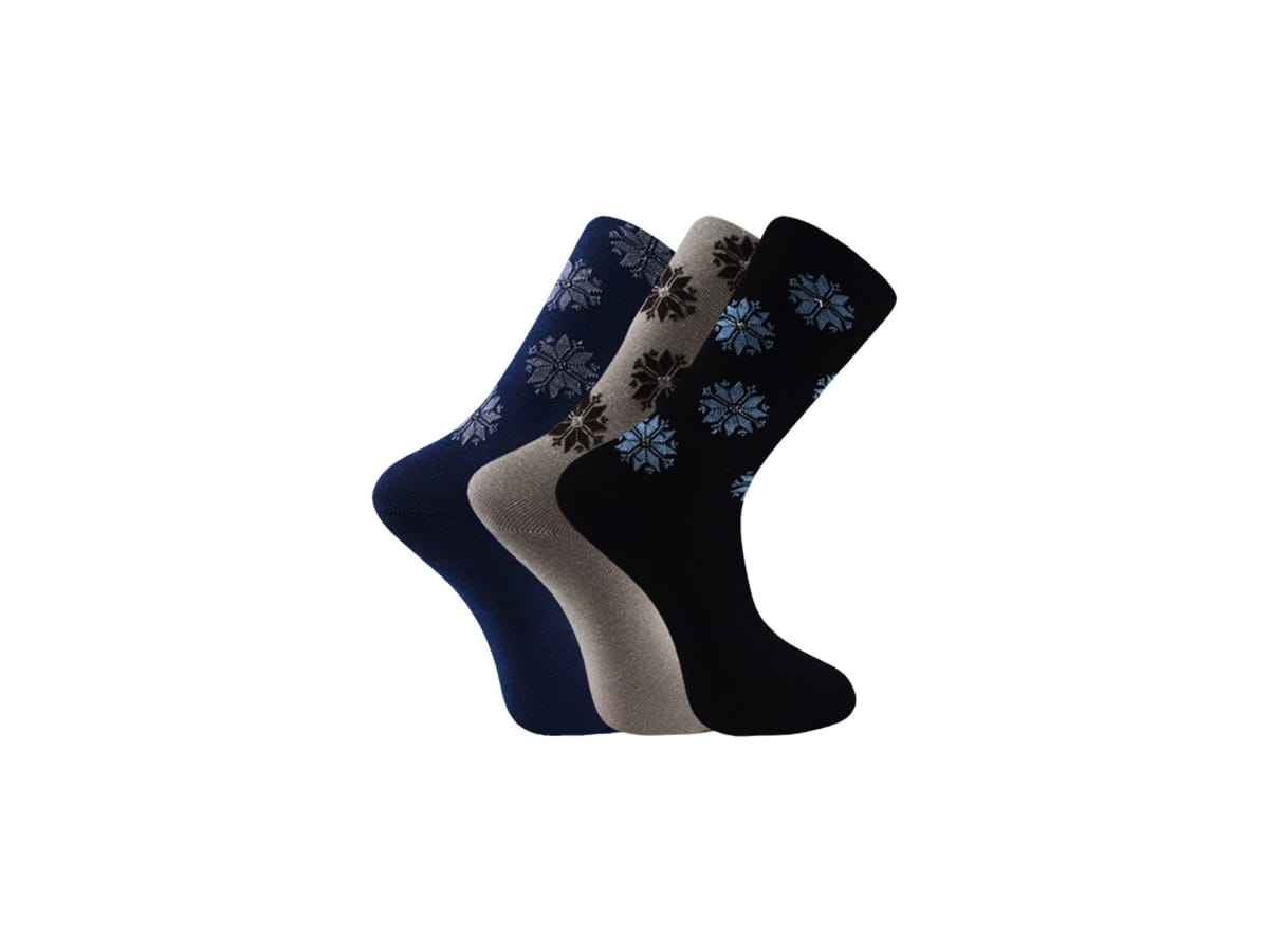 Düşük Denye Mor Penye Desenli Kadın Çorap Şirin 4000 - Asorti