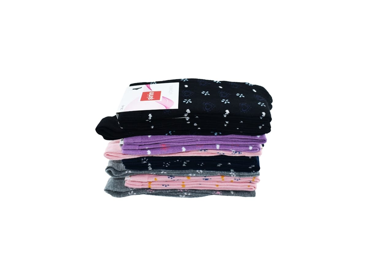 Kalpli Desenli Külotlu Çorap 12'li Şirin 4000 - Asorti