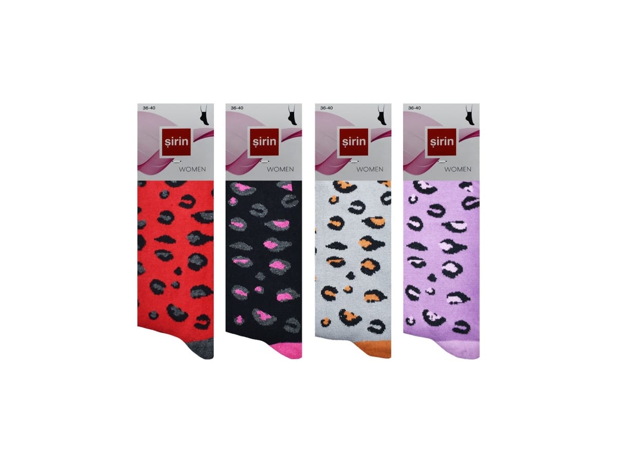 Penye Desenli Kadın Külotlu Çorap Şirin 4000 - Asorti