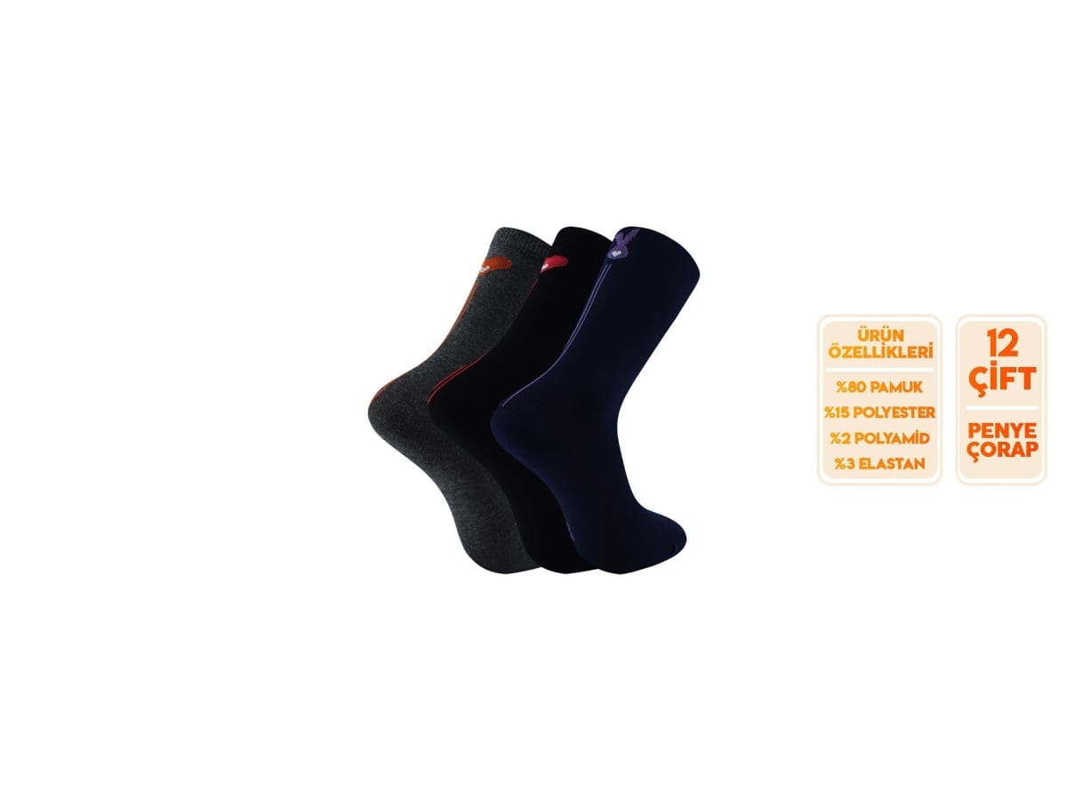 Pamuklu Dikişsiz Kadın Çorap Mor Şirin 4150 - Asorti