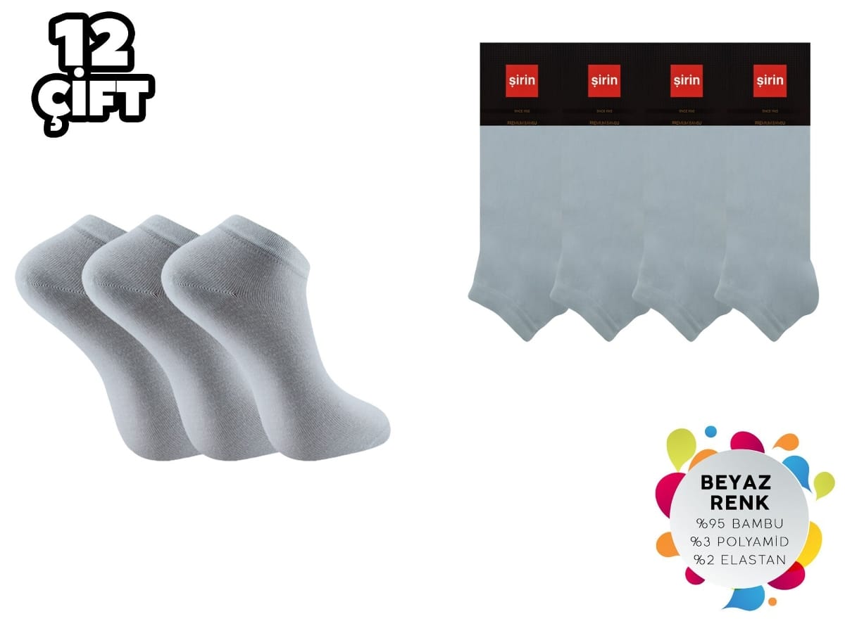 Şirin Dikişsiz Antibakteriyel Pamuklu Erkek Patik Çorap Seti Şirin 7035