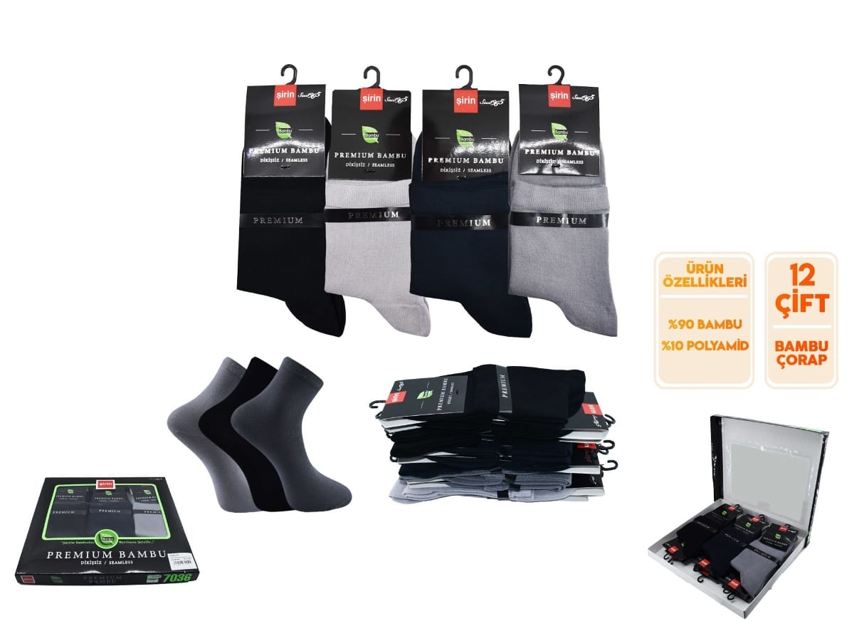 Dikişsiz Pamuklu Yarım Konç Patik Çorap Seti Şirin 7036 - Asorti