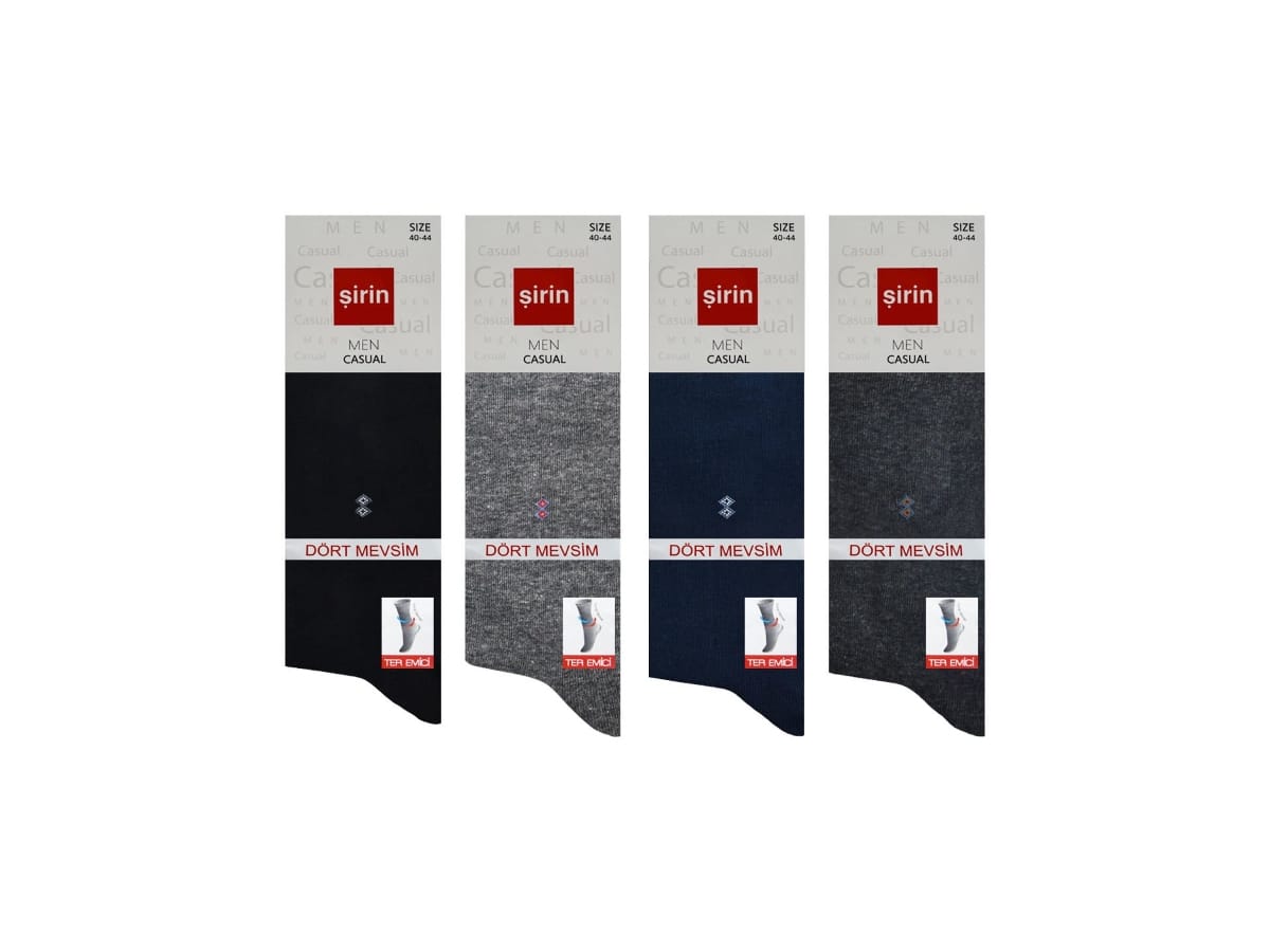 Pamuklu Ter Emici Mor Soket Çorap Seti Şirin 7150 - Asorti