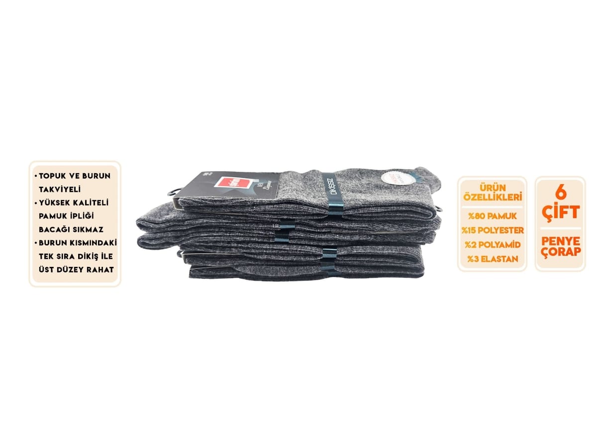 Parfümlü Antibakteriyel Dikişsiz Erkek Soket Çorap Şirin 7350 - Füme