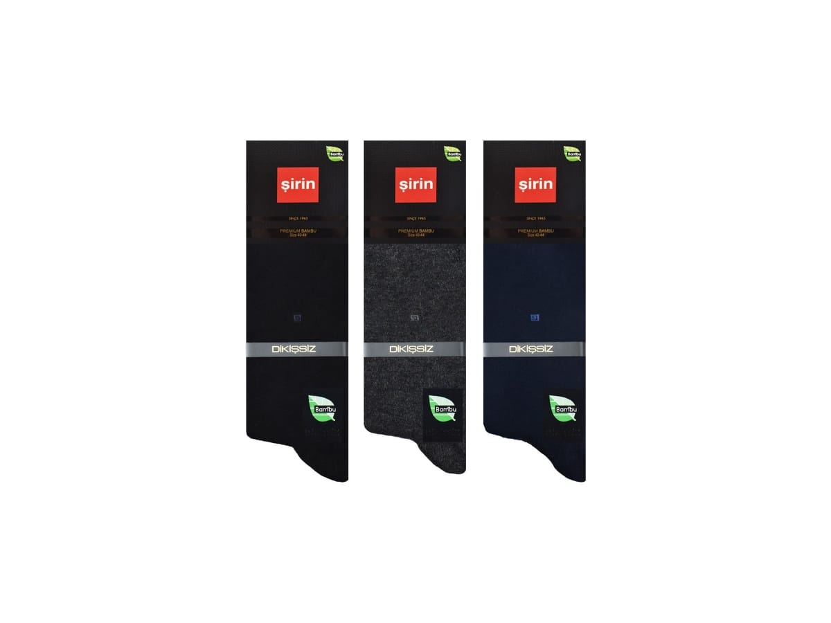 Dikişsiz Antibakteriyel Bambu Soket Çorap Seti Şirin 8230 - Asorti
