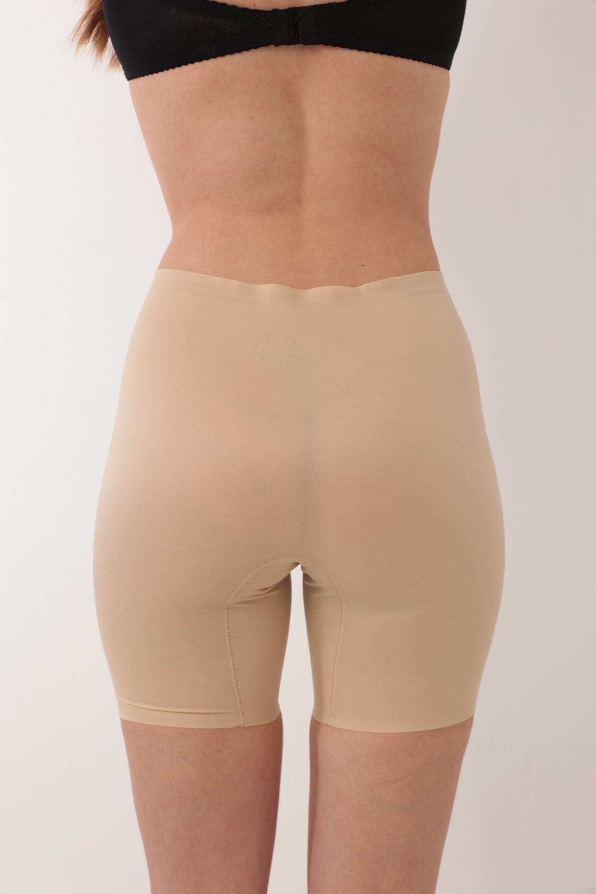 Paçalı Lazer Kesim Kadın Korse Yüksek Bel Sistina 733 - Ten