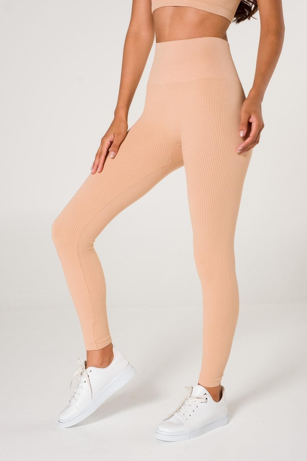 Dikişsiz Yüksek Bel Toparlayıcı Tayt FormActive 1550 - Ten