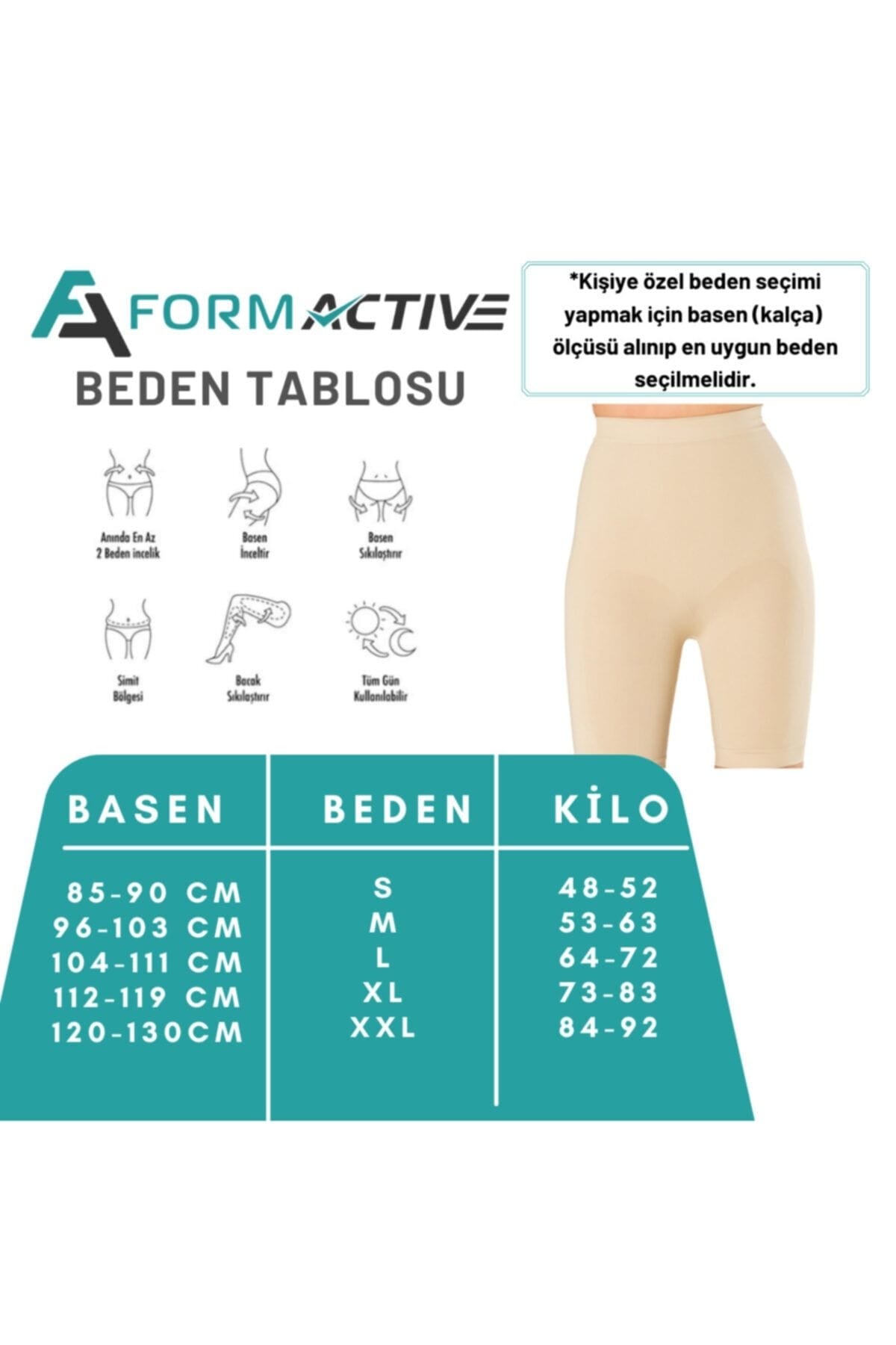 Yüksek Bel Dikişsiz Korse Kadın FormActive 1010 - Ten