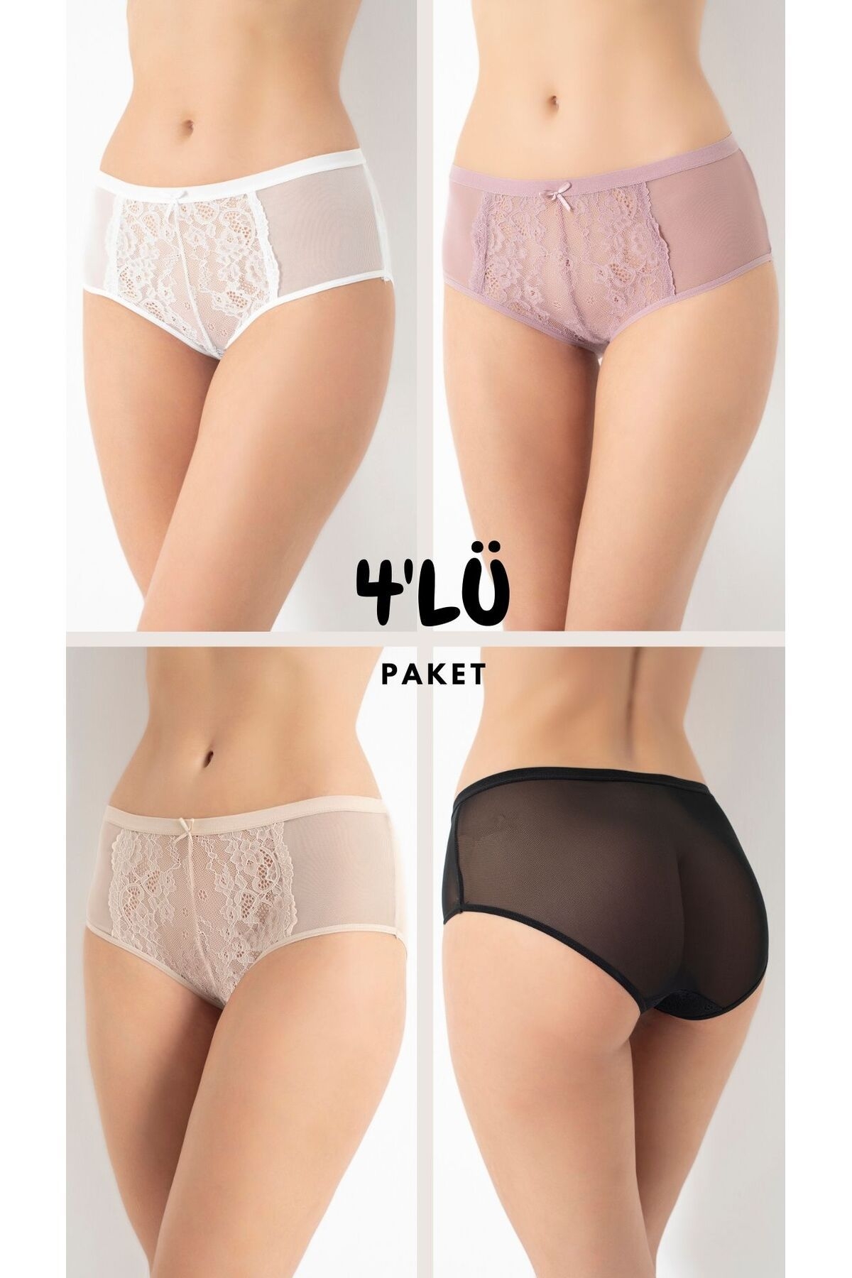 Confeo Yüksek Bel Tüllü Bato Kadın Külot Confeo 804