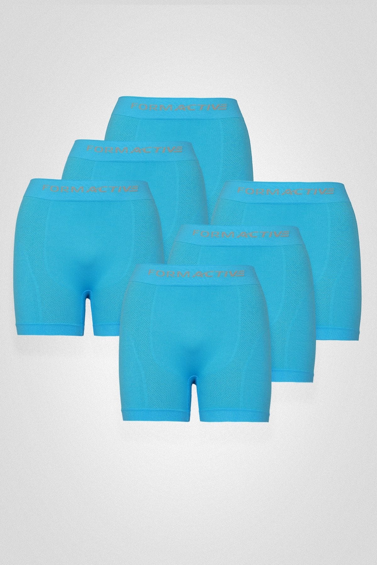 Turkuaz Mikrofiber Elastan Erkek Boxer Seti FormActive 4400 - Turkuaz